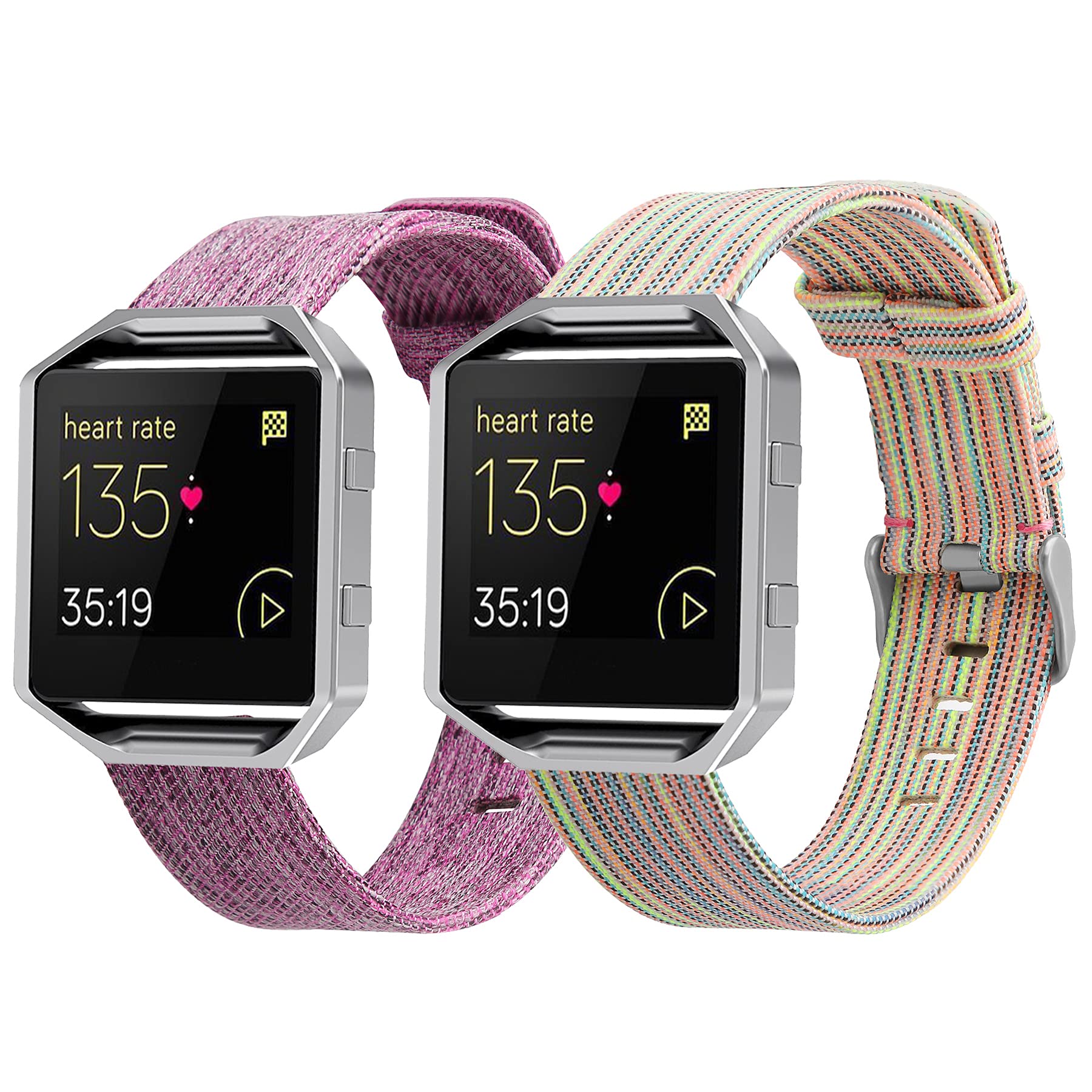 Fit for Fitbit Blaze Bands Women Men, Woven Nylon Bands Canvas Quick Release Replacement Watch Band Wristbands Accessory Straps Bracelet Fit for Fitbit Blaze Smartwatch