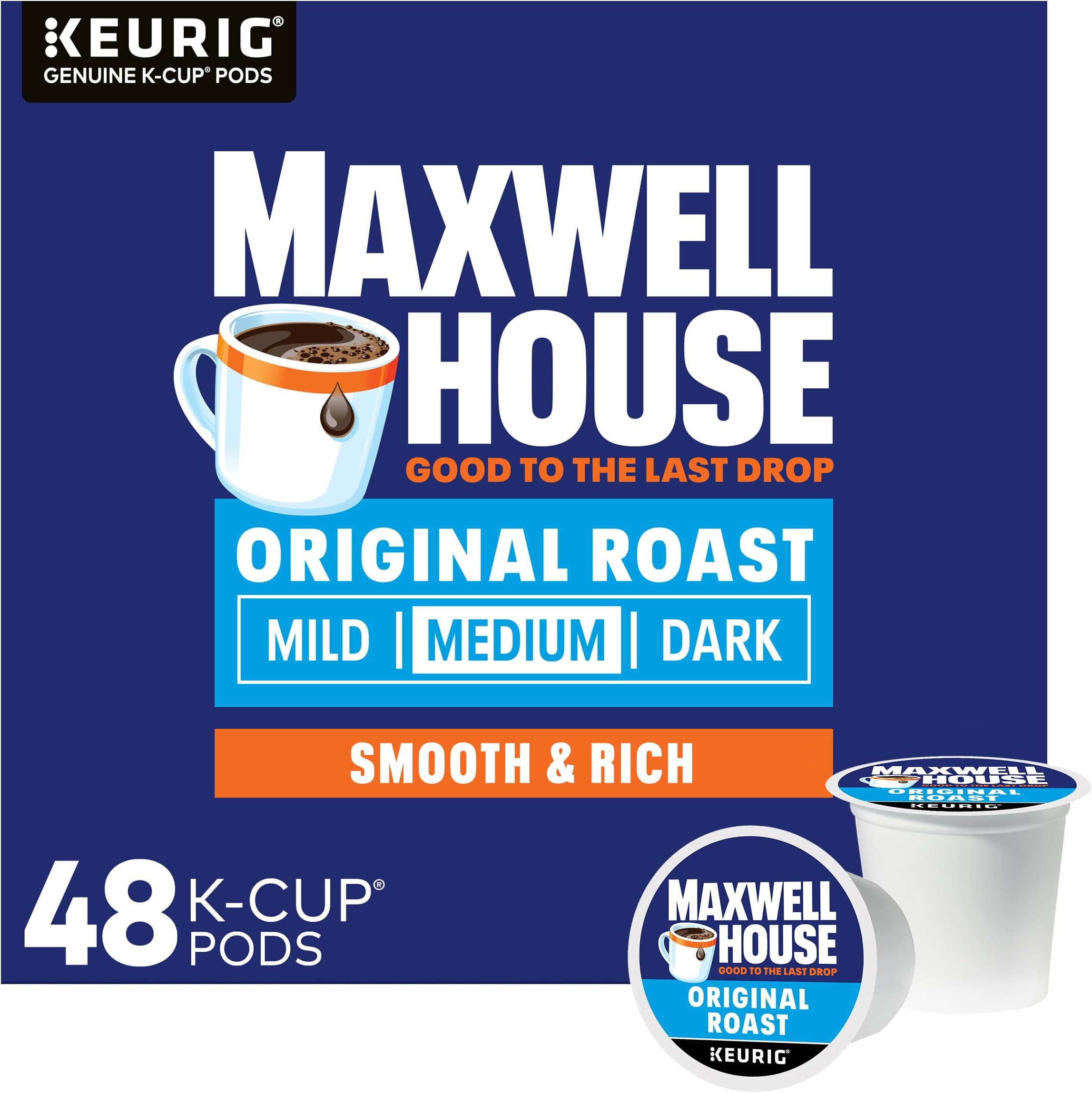 Original Roast Medium Roast K-Cup Coffee Pods, 48 ct Box