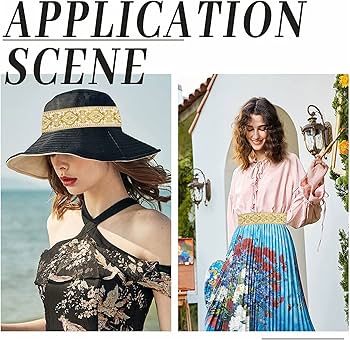 Amazon.com: GORGECRAFT 7.7 Yards Double Side Metallic Gold Ethnic