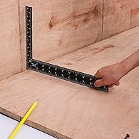 Vista 5 de VINCA Carpintero Marco L Forma Cuadrado, SCLS-1208BK 8 pulgadas x 12 pulgadas, acero negro acabado