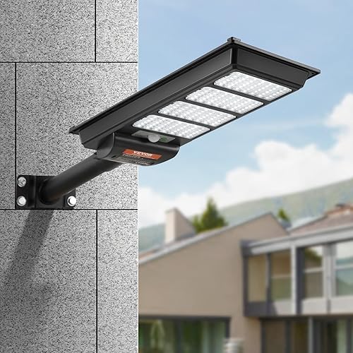 Miniatura 8 de VEVOR Luz solar de calle de 400 W, luces LED solares para exteriores, 40000 lm con control remoto por infrarrojos, IP66, impermeable, sensor de