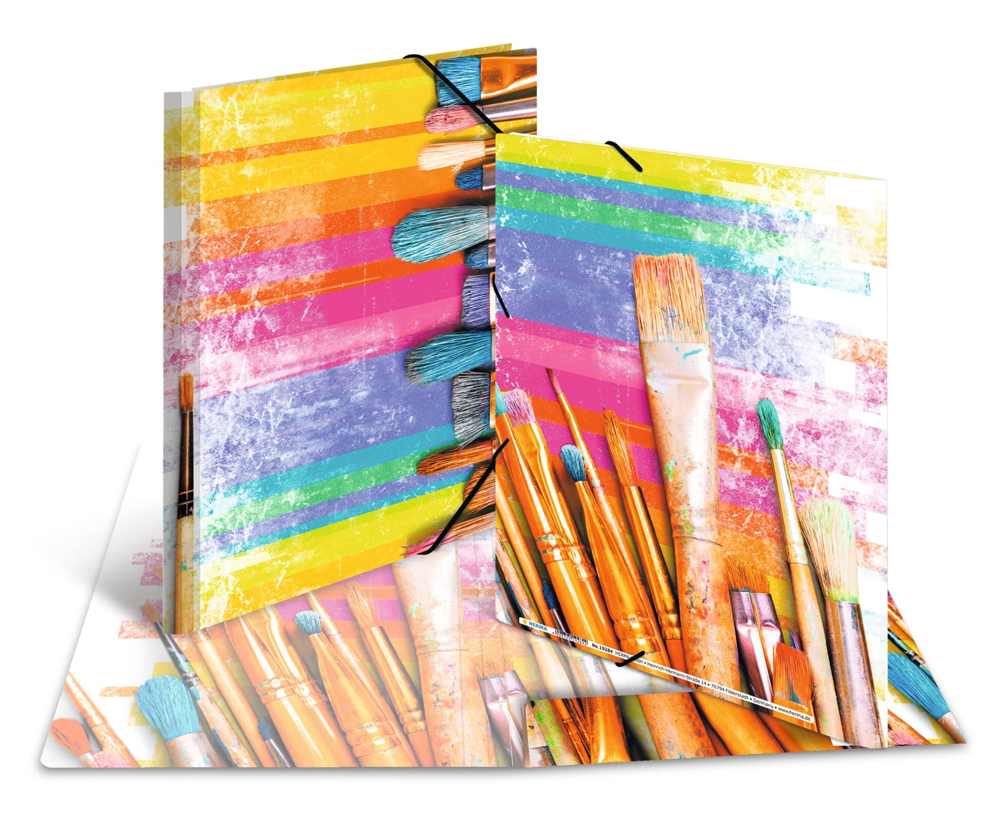 HERMA - Cartellina Portadocumenti A4 Per Asilo Con Motivo Danza Delle Fate | Set Da 3 | Con Elastico E Stampa Interna - Foto 6