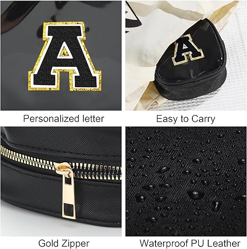 Miniatura 11 de YOOLIFE - Bolso transparente con iniciales para artículos de aseo personal para mujer, bolso de maquillaje y cosméticos impermeable, regalos de San