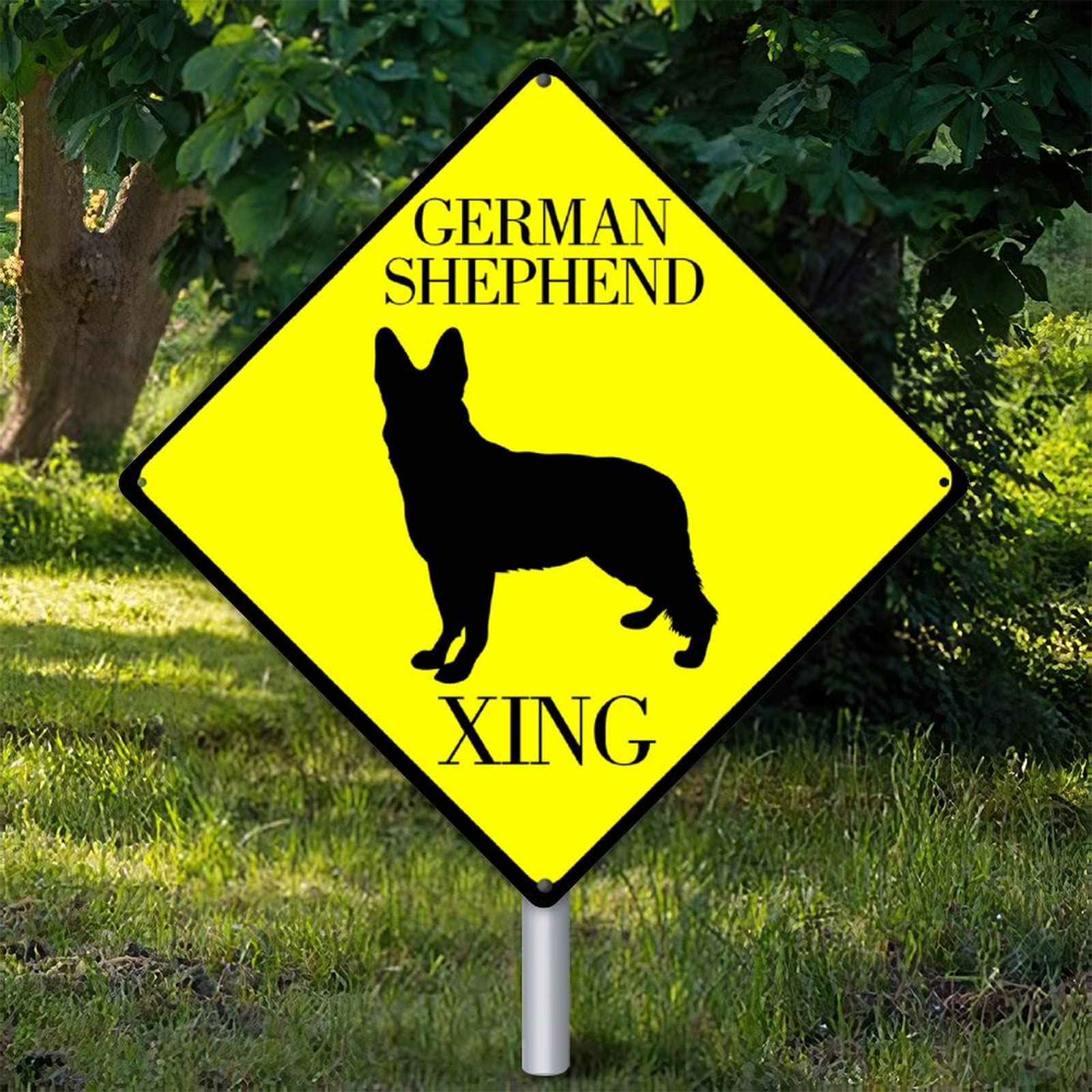 Plaque décorative berger allemand pour honorer votre chien fidèle dans le jardin ou l'entrée
