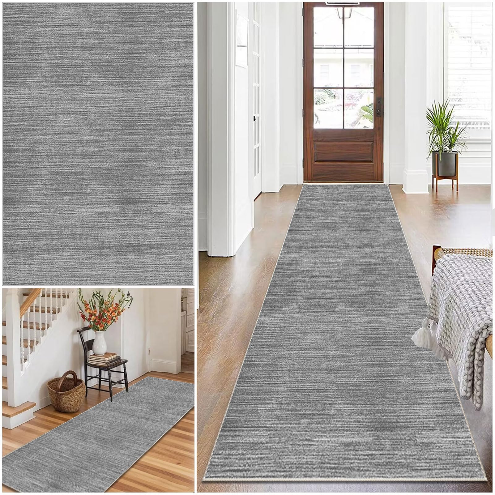 Carpet Runner for hallways Kitchen Runners Non Slip Washable Hallway Runner Long Hall Runner Kitchen Mats Rug Runners for Hallways Bedside Rugs for Bedrooms Entrance Laundry Bedroom 80 x 300 cm