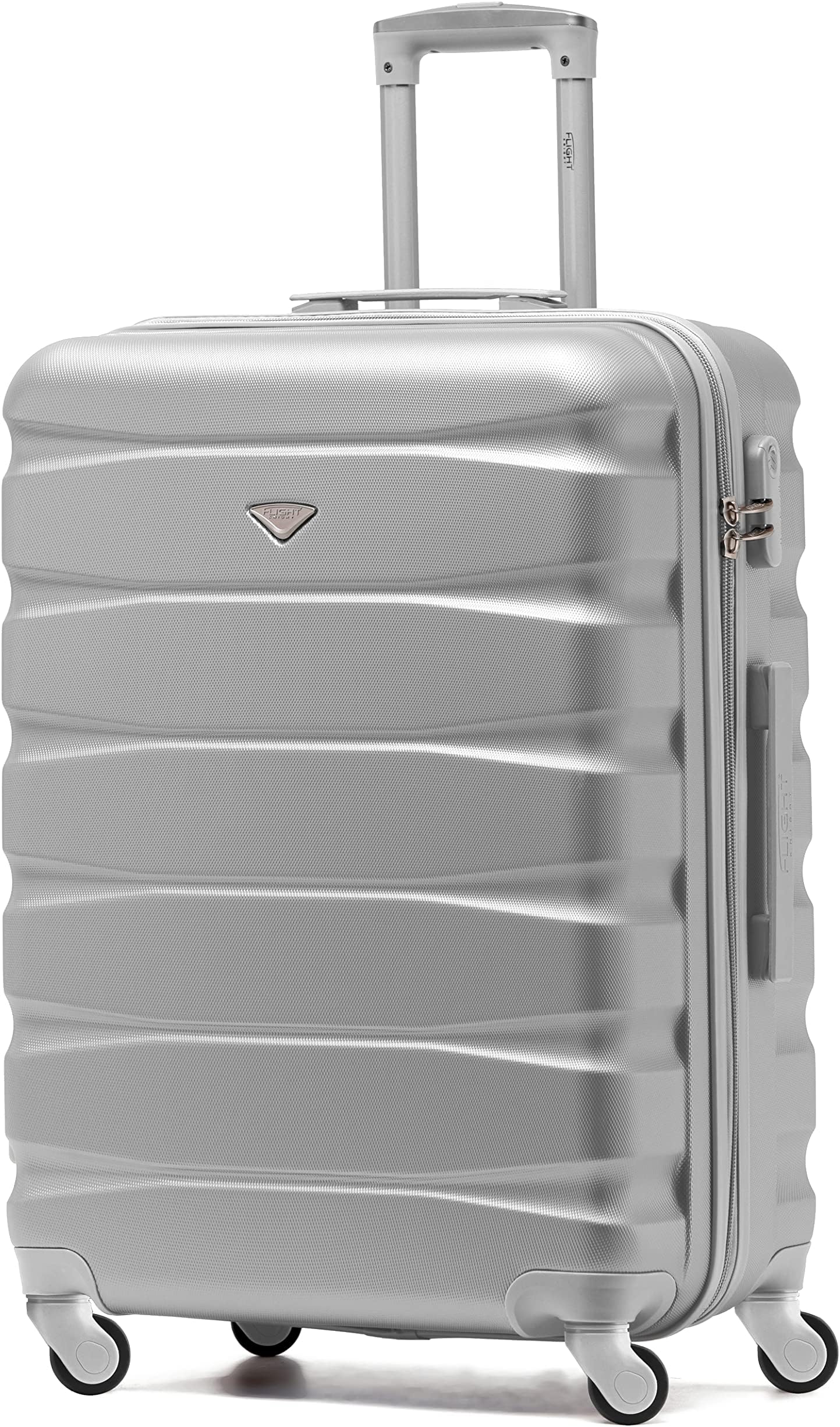 Lightweight 4 Wheel ABS Hard Case Medium Suitcase Approved for Over 100 Airlines Including easyJet, British Airways, Ryanair, Jet2, Emirates & Many More - Check-in Medium Size 25"