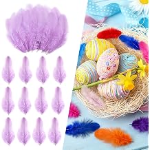THARAHT Craft Rooster Feathers 300pcs 3-5inch for Kindergarten DIY Crafts Wedding Home Party Dream Catcher Supplies Decorations Feathers,Light Purple