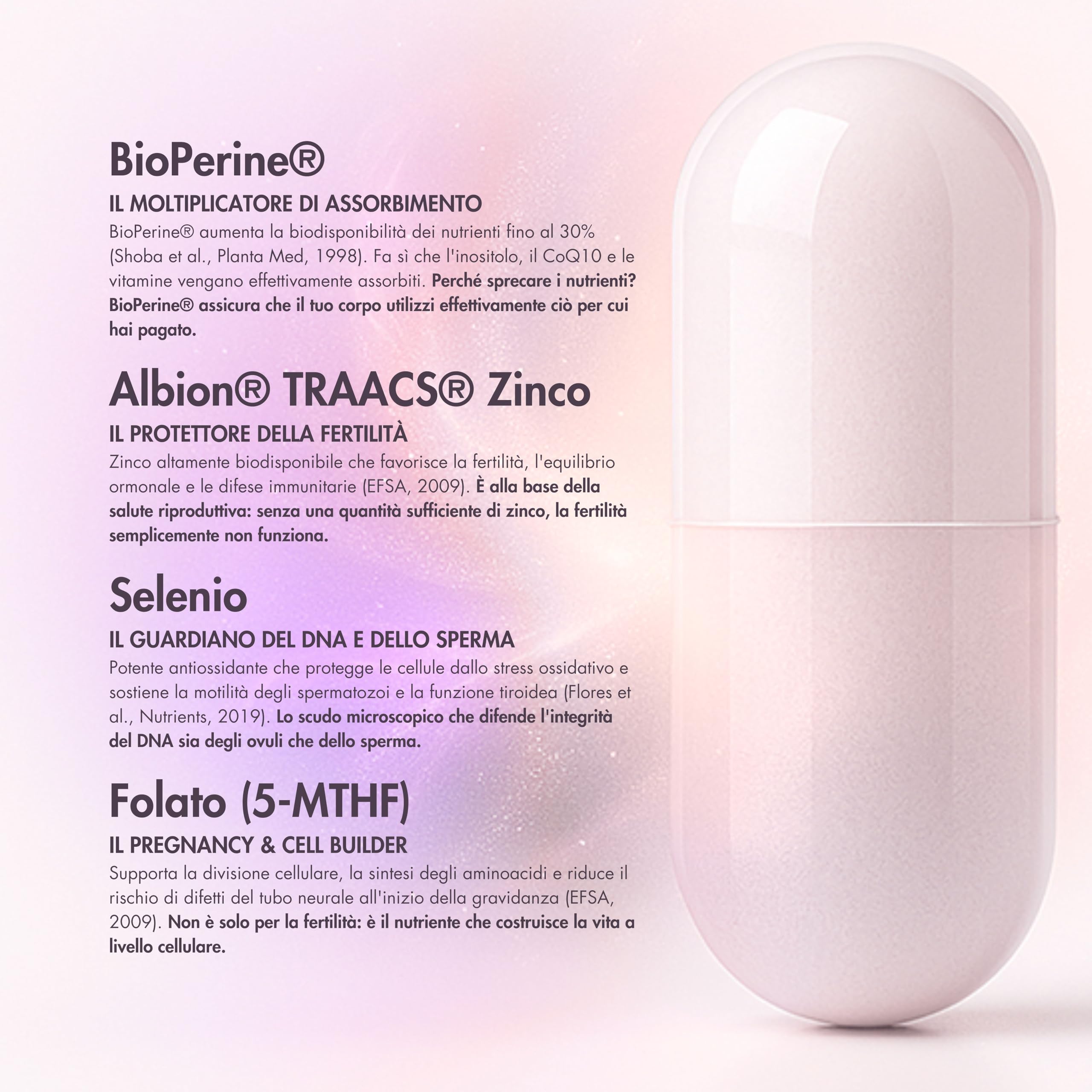 Inositolo 4240mg – Myo Inositolo e D-Chiro – con CoQ10, BioPerine®, Cromo Chromax®, Zinco Albion® TRAACS®, Selenio, Folato, Vitamine B6, B12 e D3 – Equilibrio Ormonale e Energetico Donna e Uomo