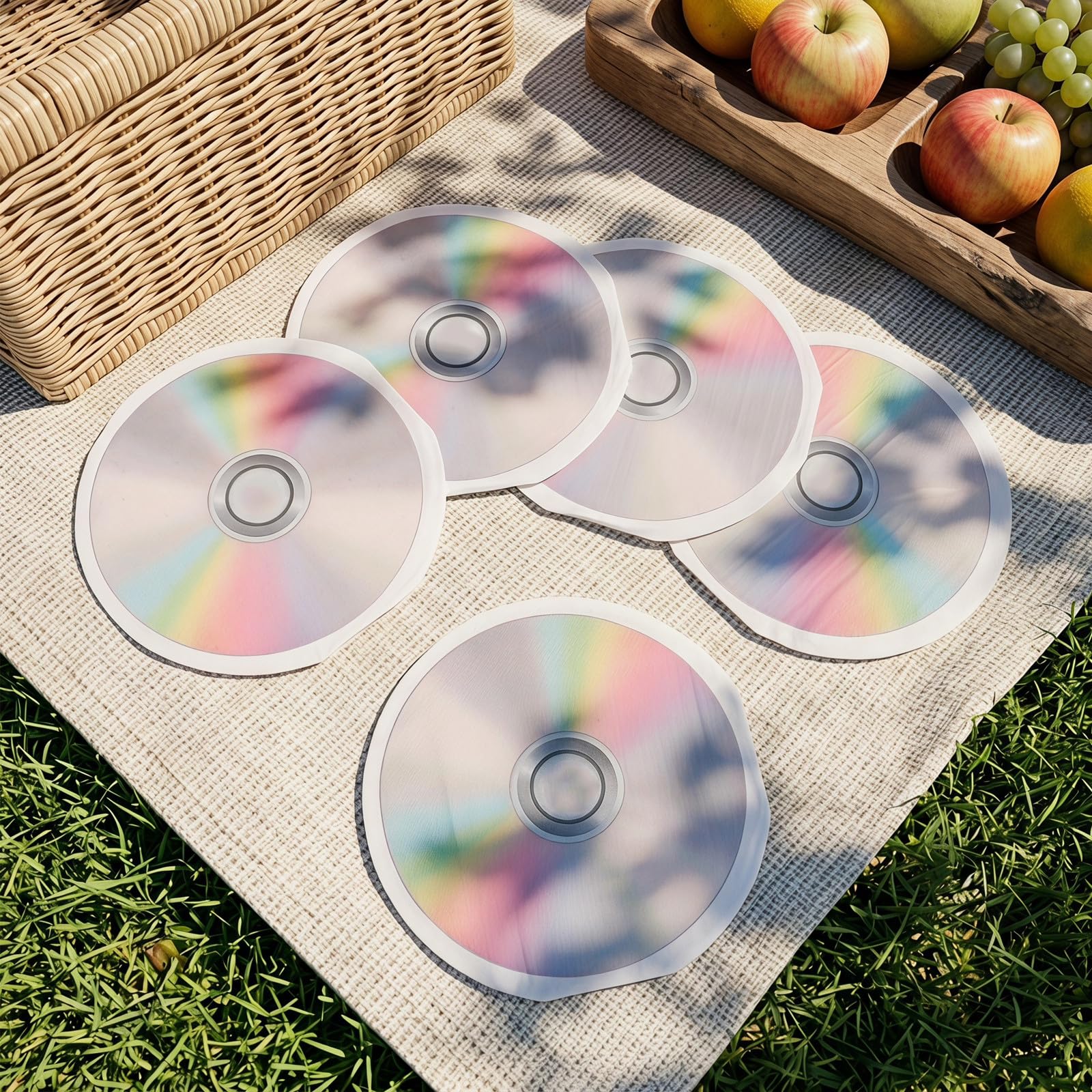 Luxshiny 80 tovaglioli di carta a forma di CD per feste musicali, ispirati