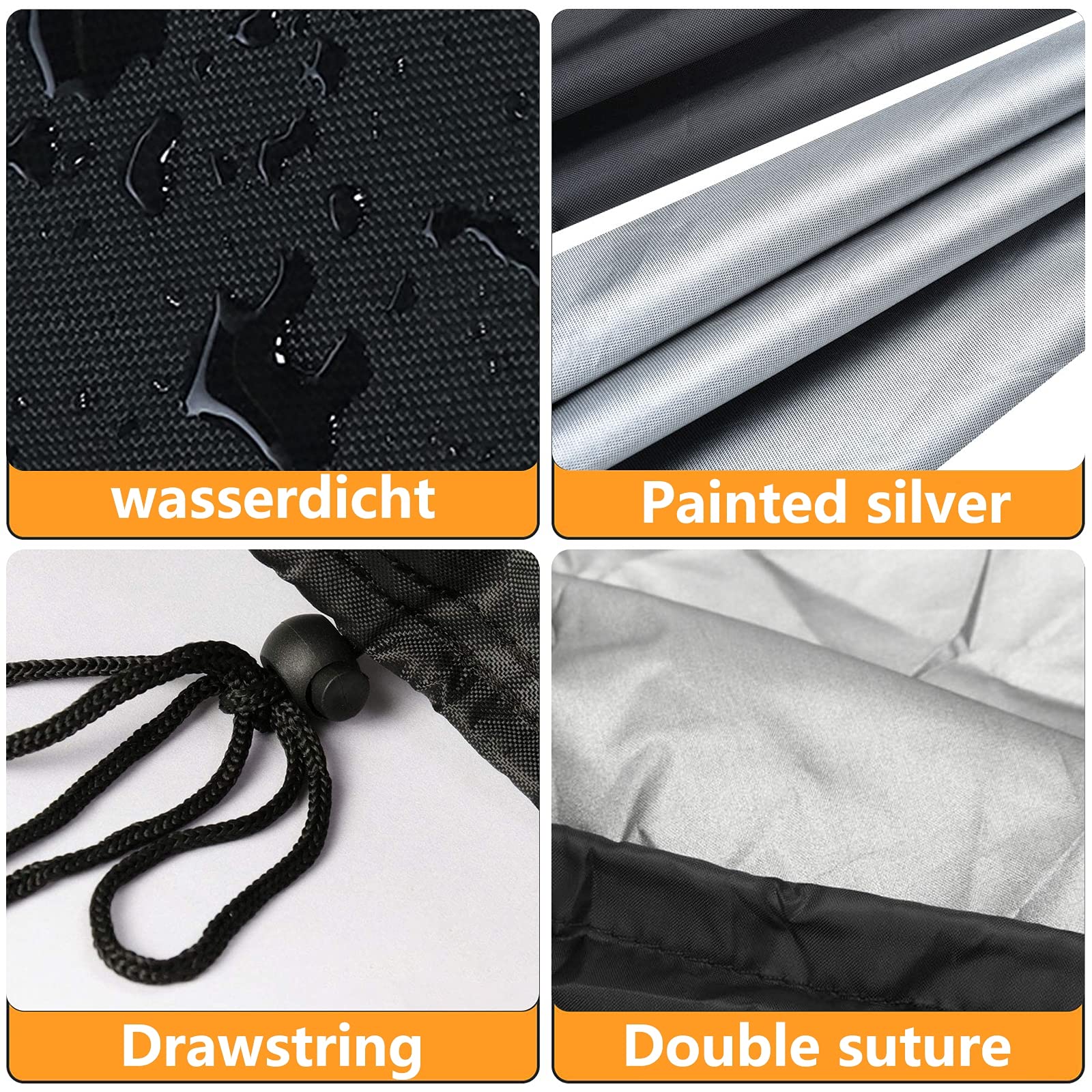 Coprisedile Impermeabile Per Panche Da Giardino - Oxford, Nero, Per 2/3/4 Posti - Foto 4