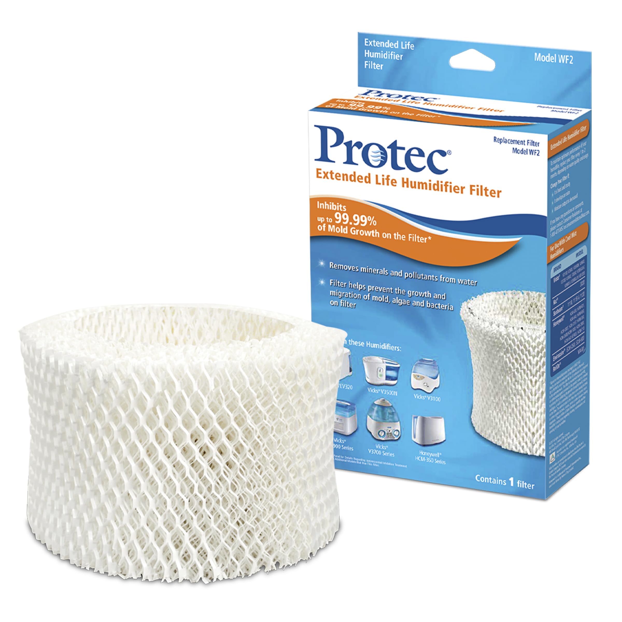 ProTec Humidifier Filter Replacement, Wicking, Pack of 3 – Replacement Filter Works with Vicks Cool Mist Humidifiers and Other Models