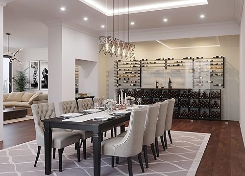 Miniatura 3 de VintageView Evolution Wine Wall 30 3C - Estante moderno para vino (54 botellas, negro matebronce dorado)