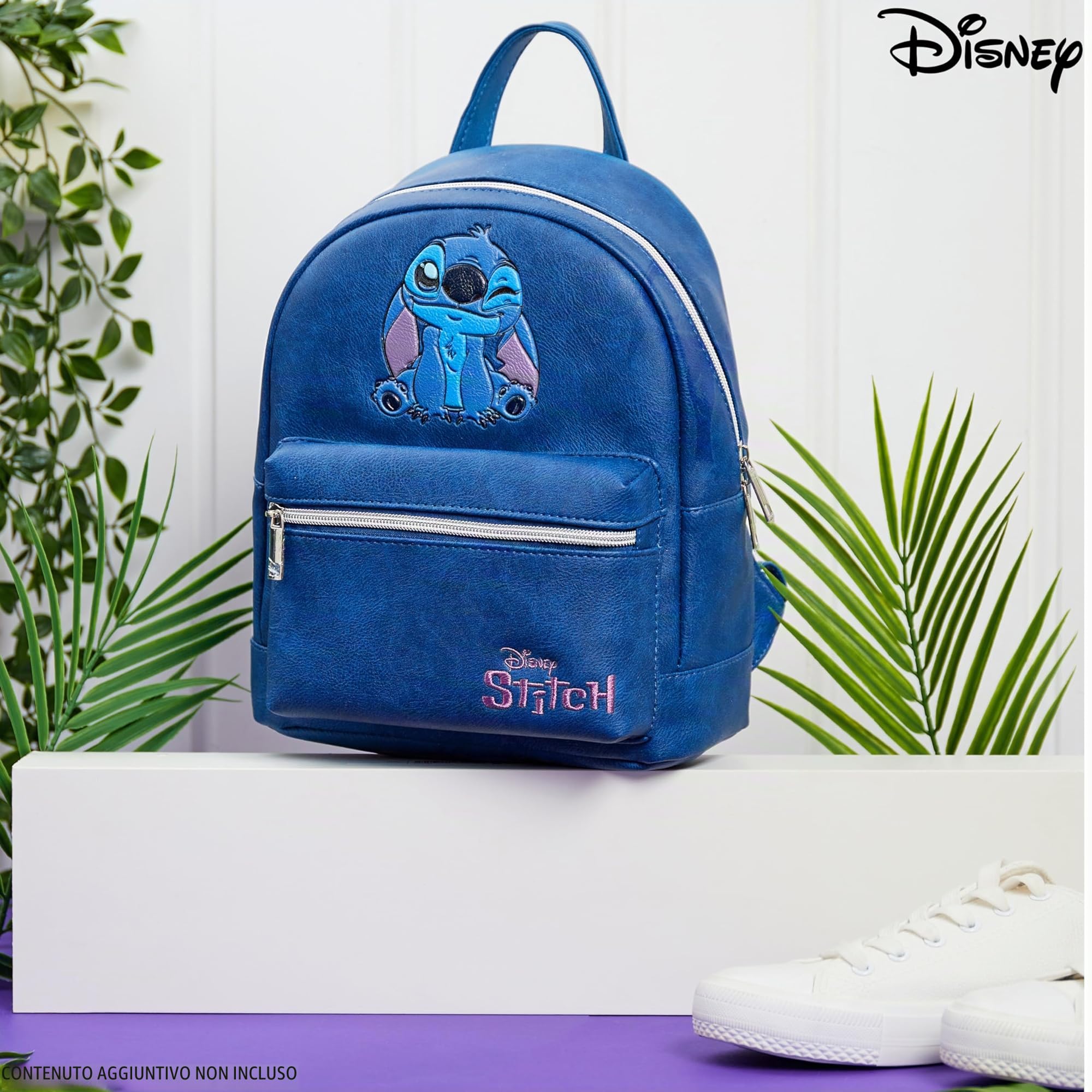 Disney Stitch Zaino Donna Zainetto Ragazza Adolescenti Mini Zaino da Viaggio Ecopelle Borsa a Tracolla Moda Regali per Lei