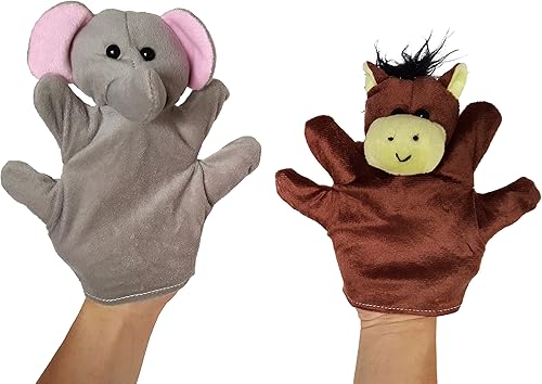 Miniatura 2 de Marionetas animales de la mano del terciopelo, títeres animales suaves de la mano para los niños