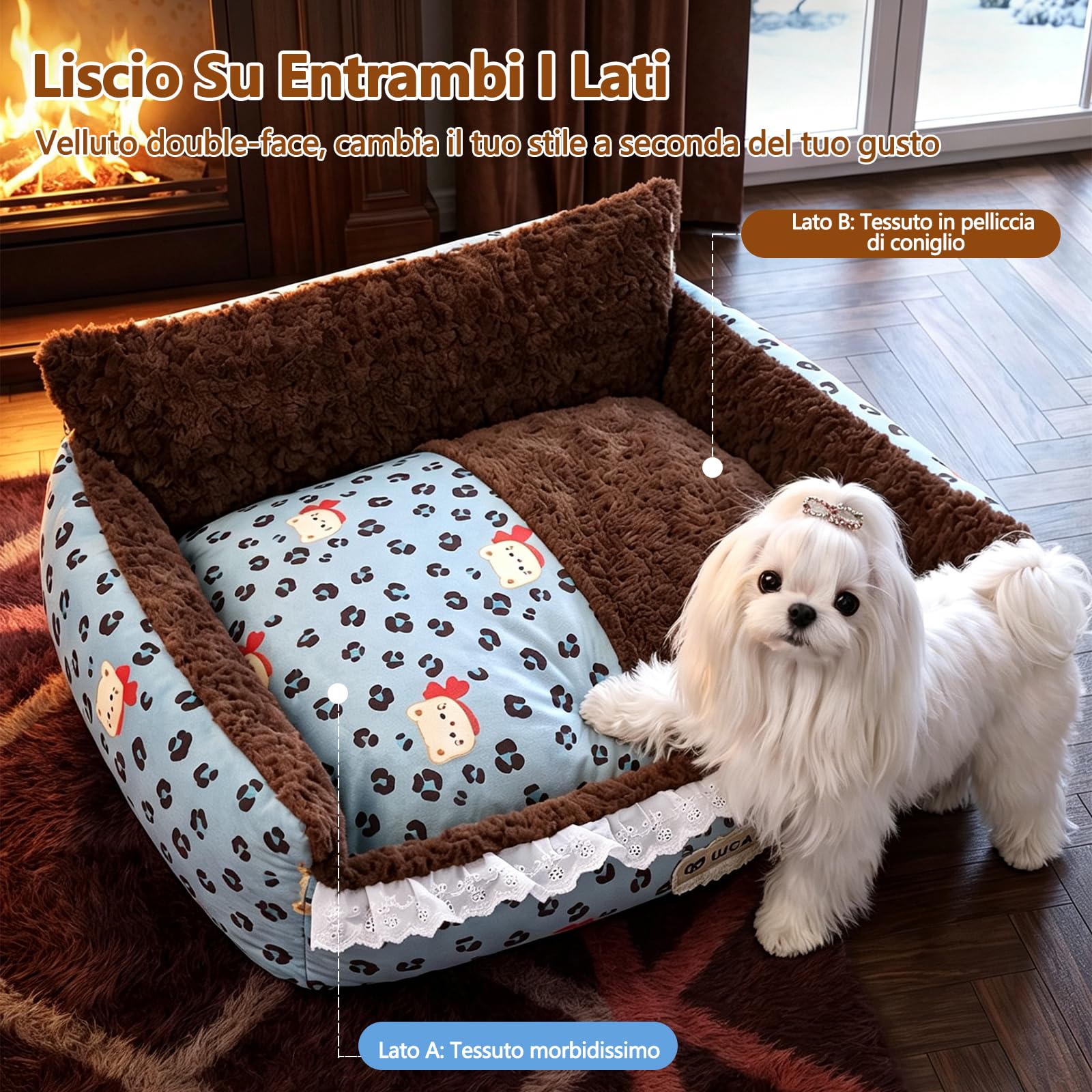 Galatée Cuccia Per Cani a Doppia Faccia(L, Stile Divano)
