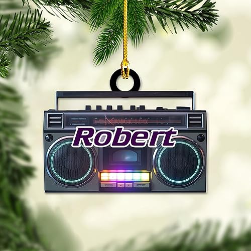 Personalized Radio Ornament 2025 Custom Retro Radio Ornament, Cassette Tape Retro Ornaments, Radio Christmas Ornaments, Music Box Ornaments Mixtape