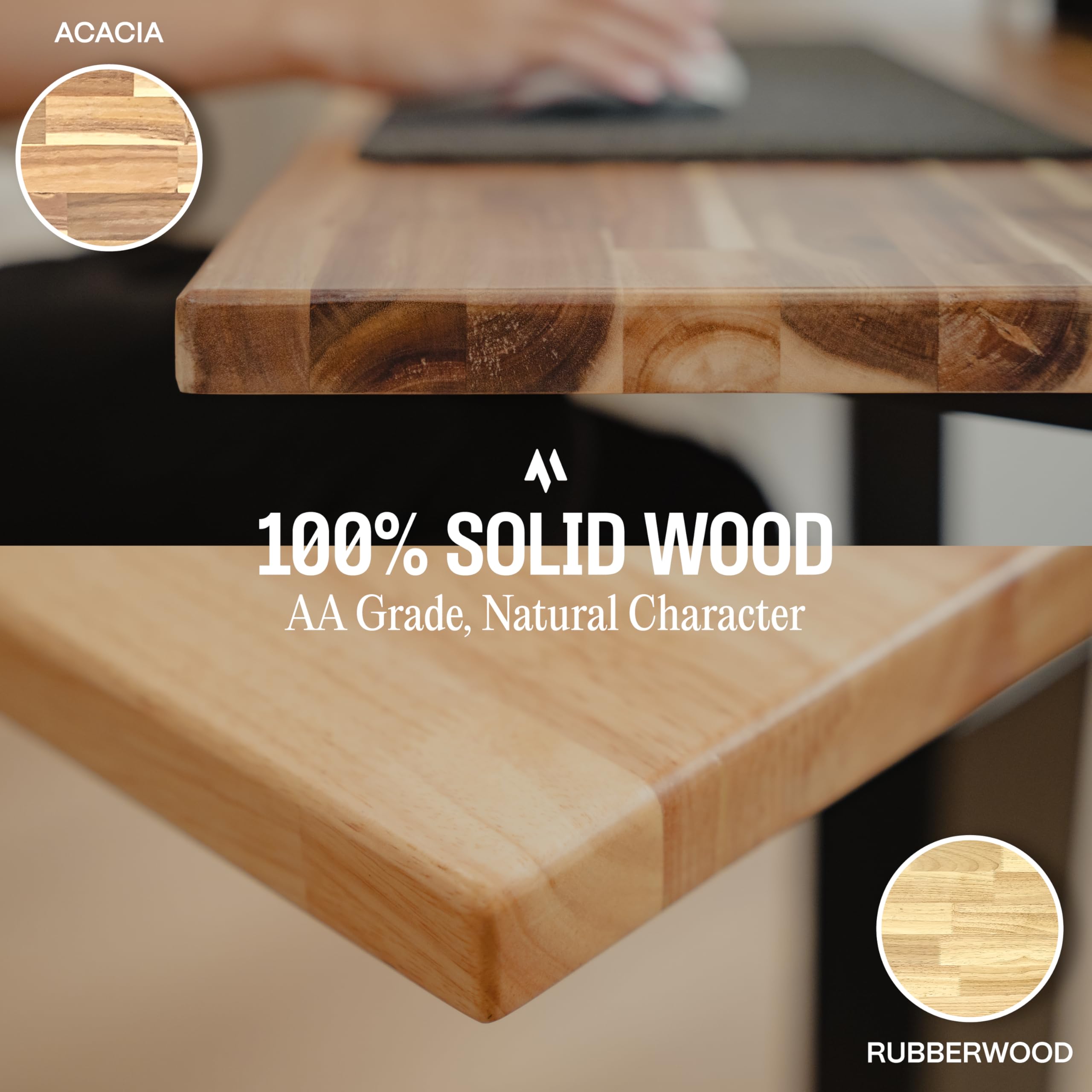 Solid Wood Desk Table Top Pre-Finished 1 2 Thick Tabletop - Universal Fit for Standing Desks Countertops Workstations — view 3