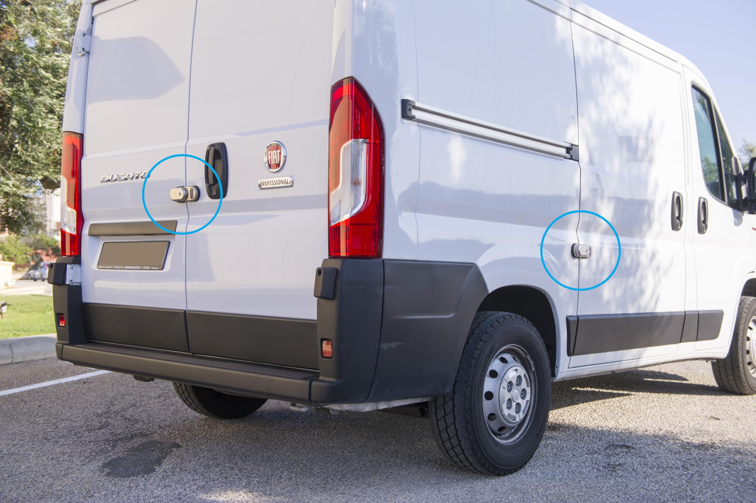SST GateLock Van DOPPIO - Lucchetto Block Shaft per Furgoni e Veicoli Commerciali con Doppio Lucchetto, Massima Sicurezza con Cilindro e Piastre Rinforzate Anti-effrazione