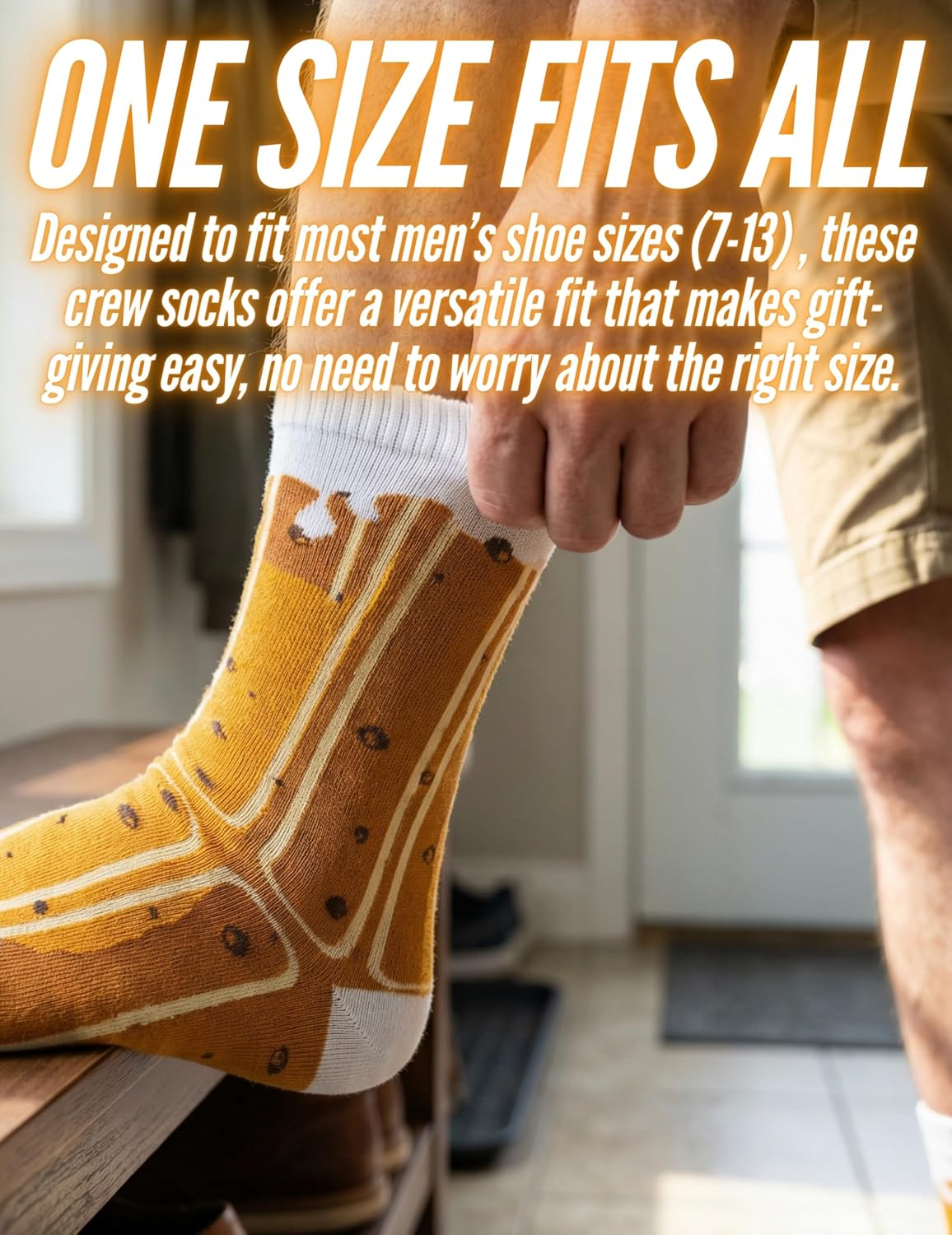 InnoBeta Funny Beer Gifts for Men, Gifts for Beer Lovers, Funny Mens Novelty One Size Crew Socks - Image 5