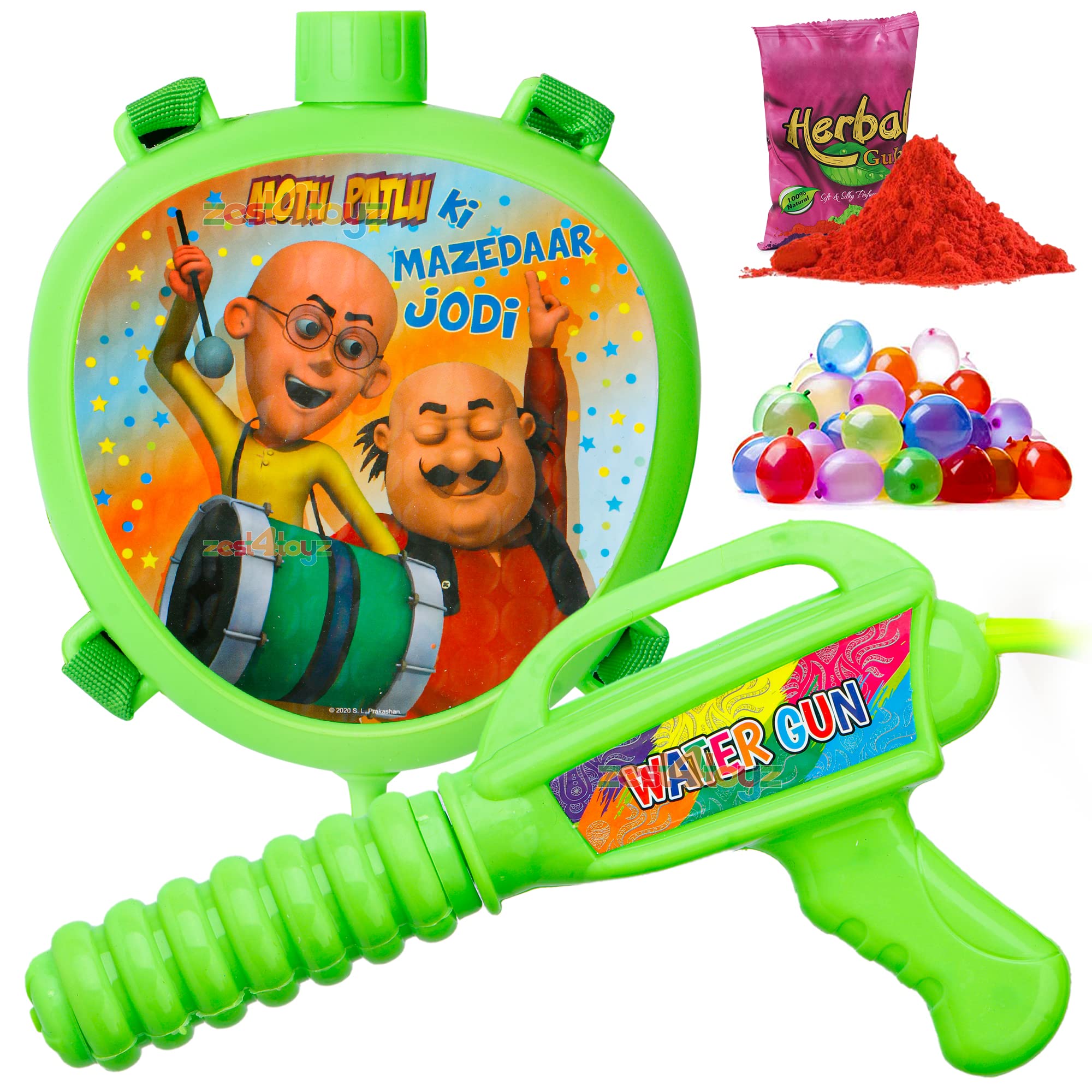 Zest 4 Toyz Holi Pichkari Water Gun for Kids Boy Girl Powerful High Pressure Tank Spray with 1 Pkt Holi Color & 100 Balloon Holi Combo (Mini Tank) (B09QGXT7R9) Amazon Price History, Amazon Price Tracker
