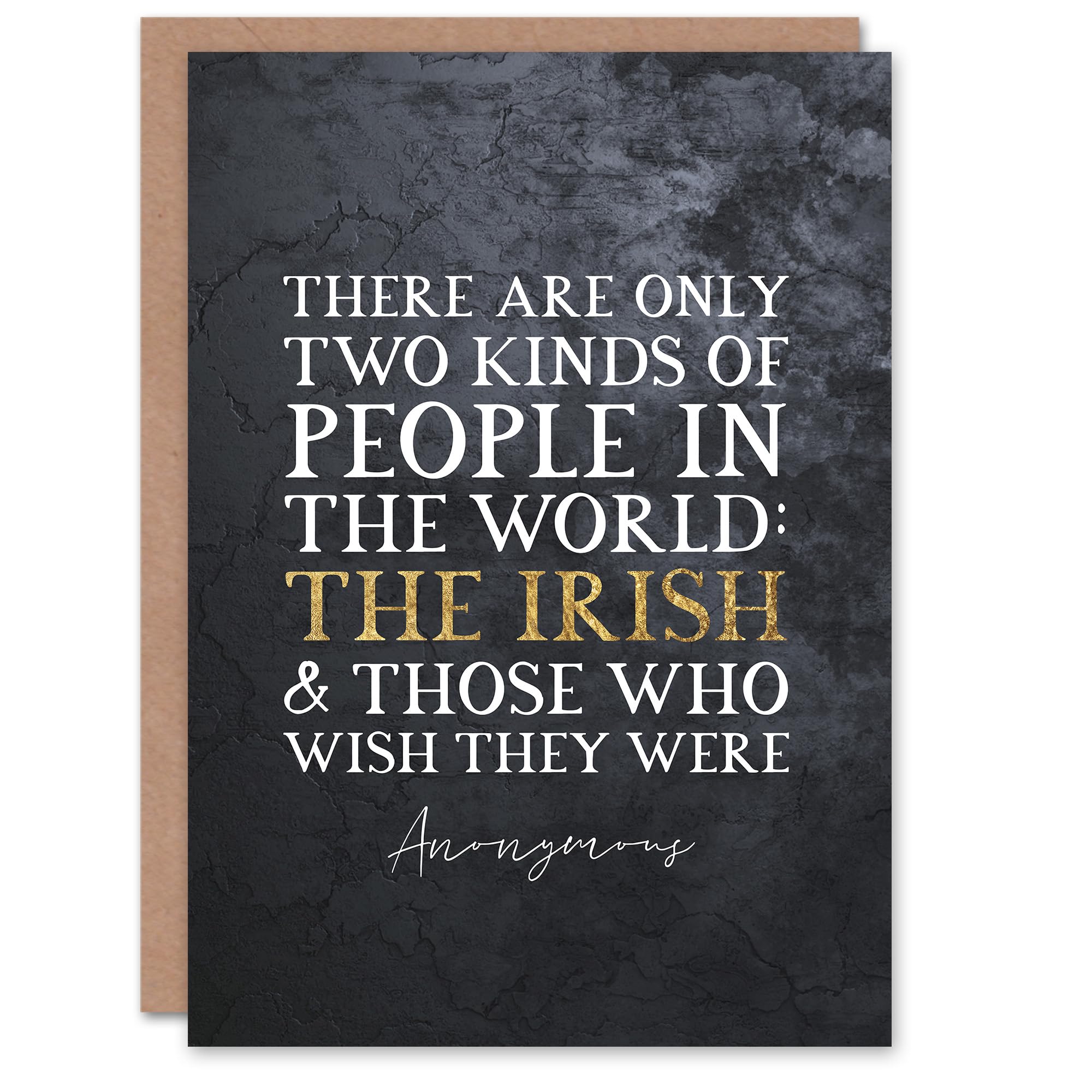 Artery8 St. Patrick's Day Card Wish They Were Irish Blank For Him Or Her Art Greeting Card