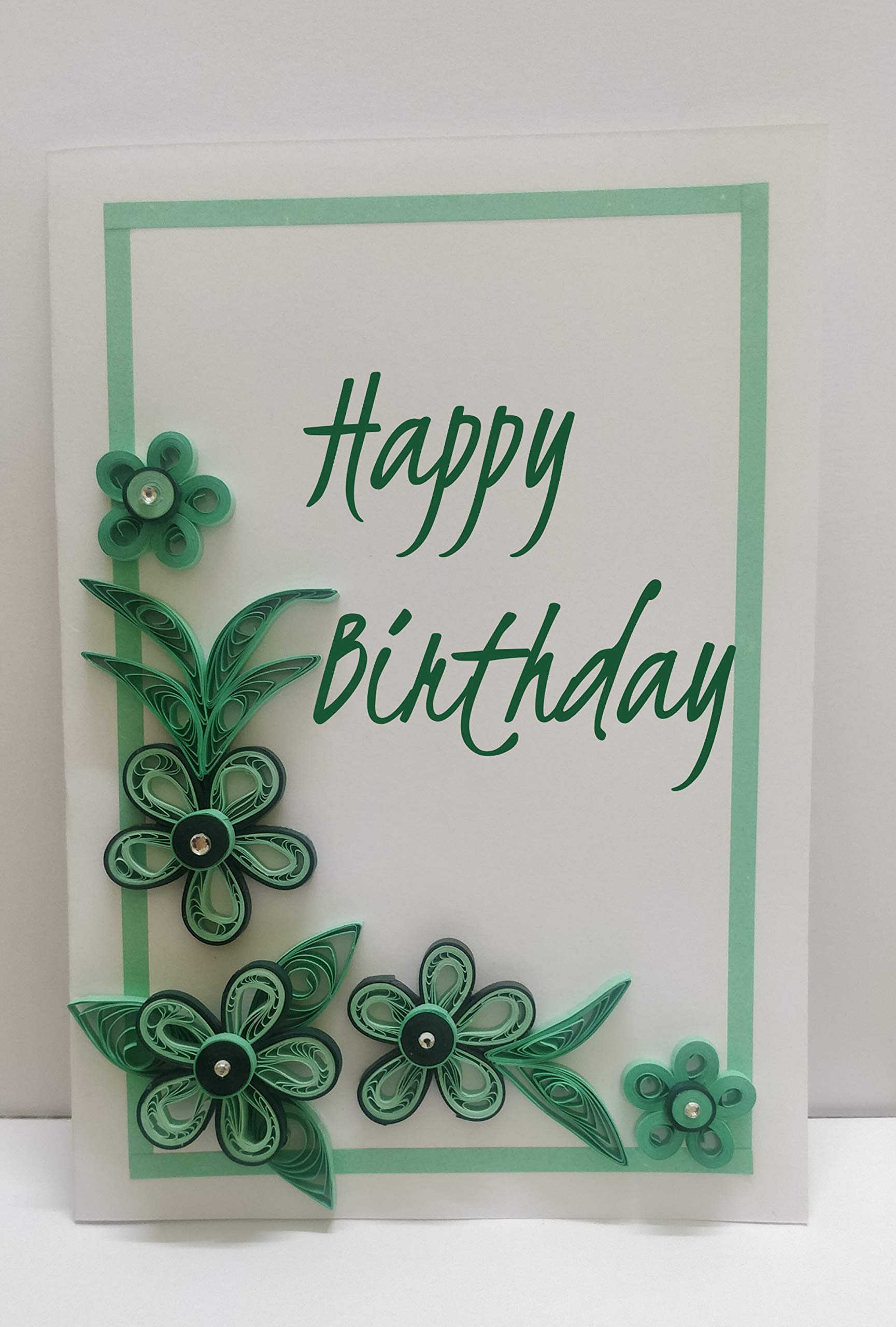 BONITAHUB Handmade Birthday Quilling Card