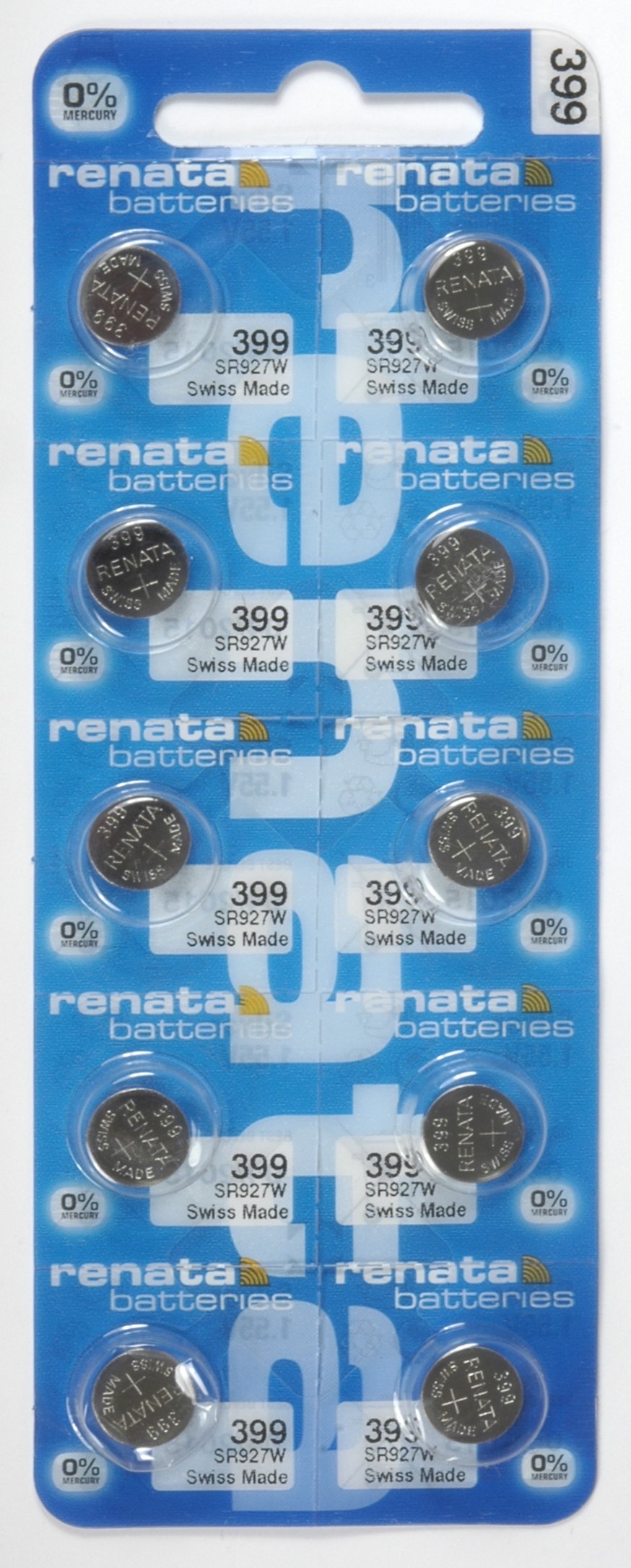 Renata #399 Silver Oxide Battery - 10 Pack (399-10)