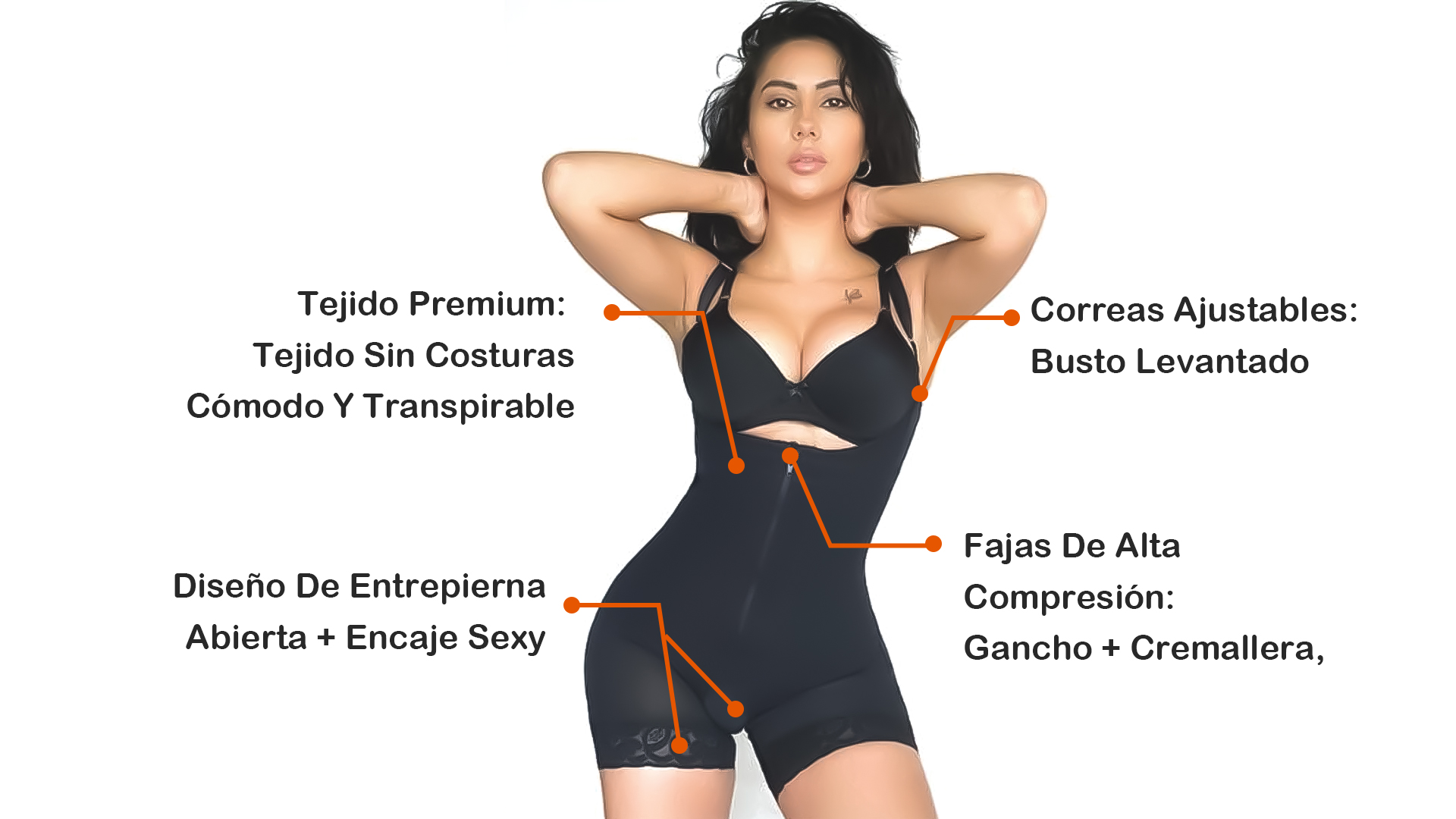 Body Modellante Shaperx Donna - Faja Colombiana Snellente Con Controllo Pancia E Design Sexy