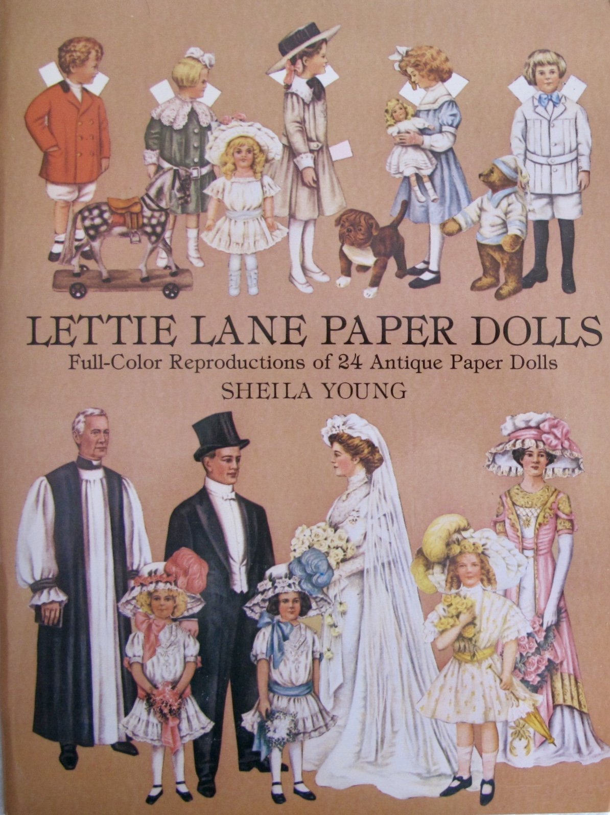 Dover LETTIE LANE PAPER DOLLS Book (UNCUT) From Ladies Home Journal 1908-1910 w Full COLOR Reproductions of 24 ANTIQUE PAPER DOLLS, Pets & FASHIONS to Cut Out (1981 by Sheila Young, DHJ)