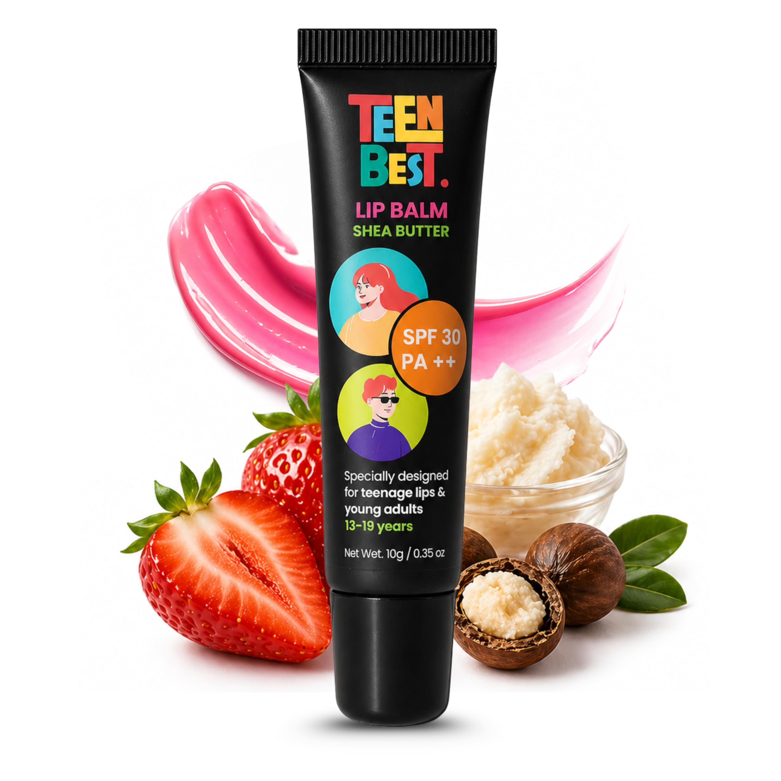 Tinted Lip Balm for Teens SPF 30 Natural Pink Tint Hydrating Lip Care for Dry Lips Non Sticky Daily Use for Boys and Girls 12 to 18 Years Paraben Free-image-7