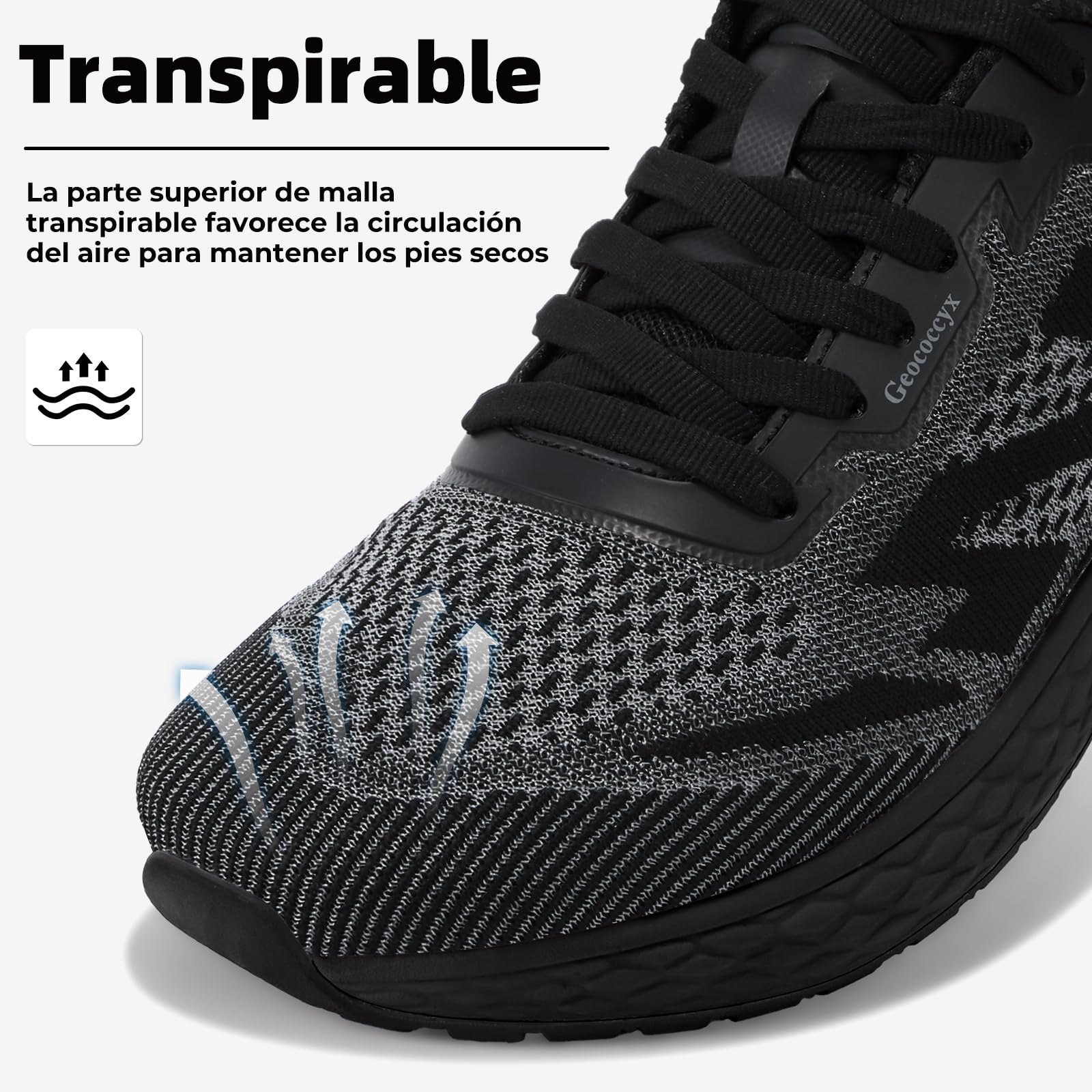 Zapatillas Hombre Puntera Ancha Transpirables Gr.39-46 | Antideslizantes, Ligeros, Flexible, Fitness, Cómodas, Casual, Exteriores, Deportivas, Zapatos de Running