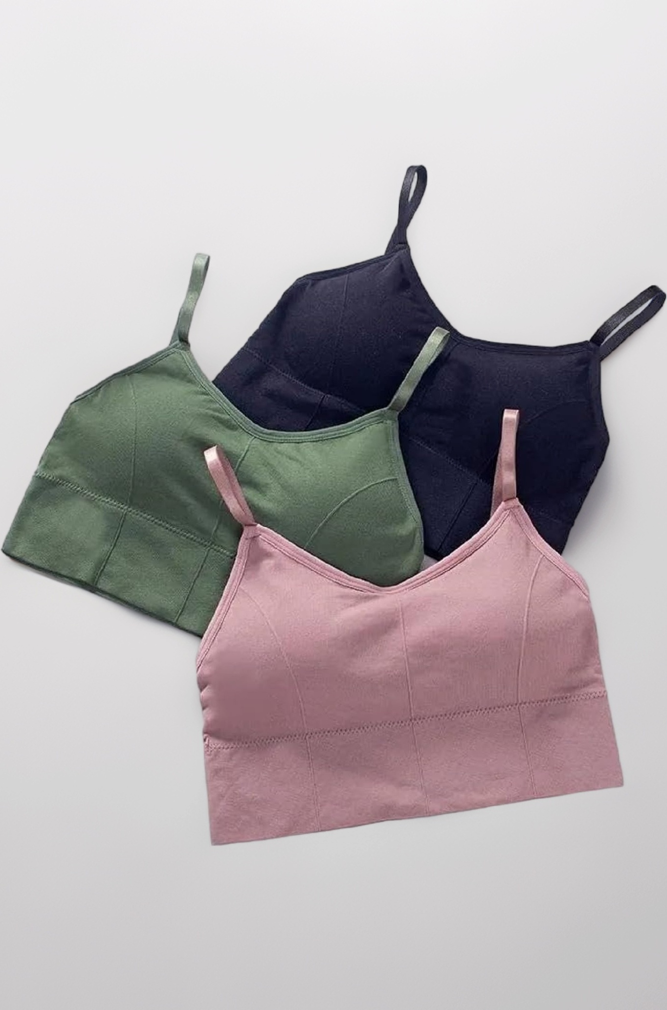 HIRRNIK Women Cotton Padded Bra Combo Bra Pack of 3 PIS (Free Size Bra Fit Up to 28,30, 32, 34)