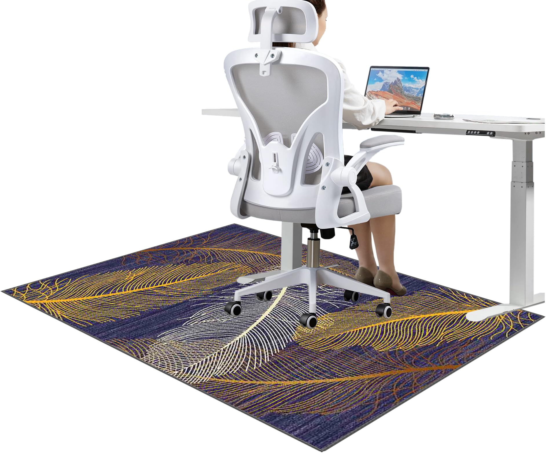 200x230cm schreibtischstuhl unterlage für Laminat,Bürostuhl Unterlage Teppich,Gaming Teppich Stuhlunterlage,Teppich-Stuhlmatte Bodenschutzmatte für Hartböden,Bürostuhl Matte für Bodenschutz,01