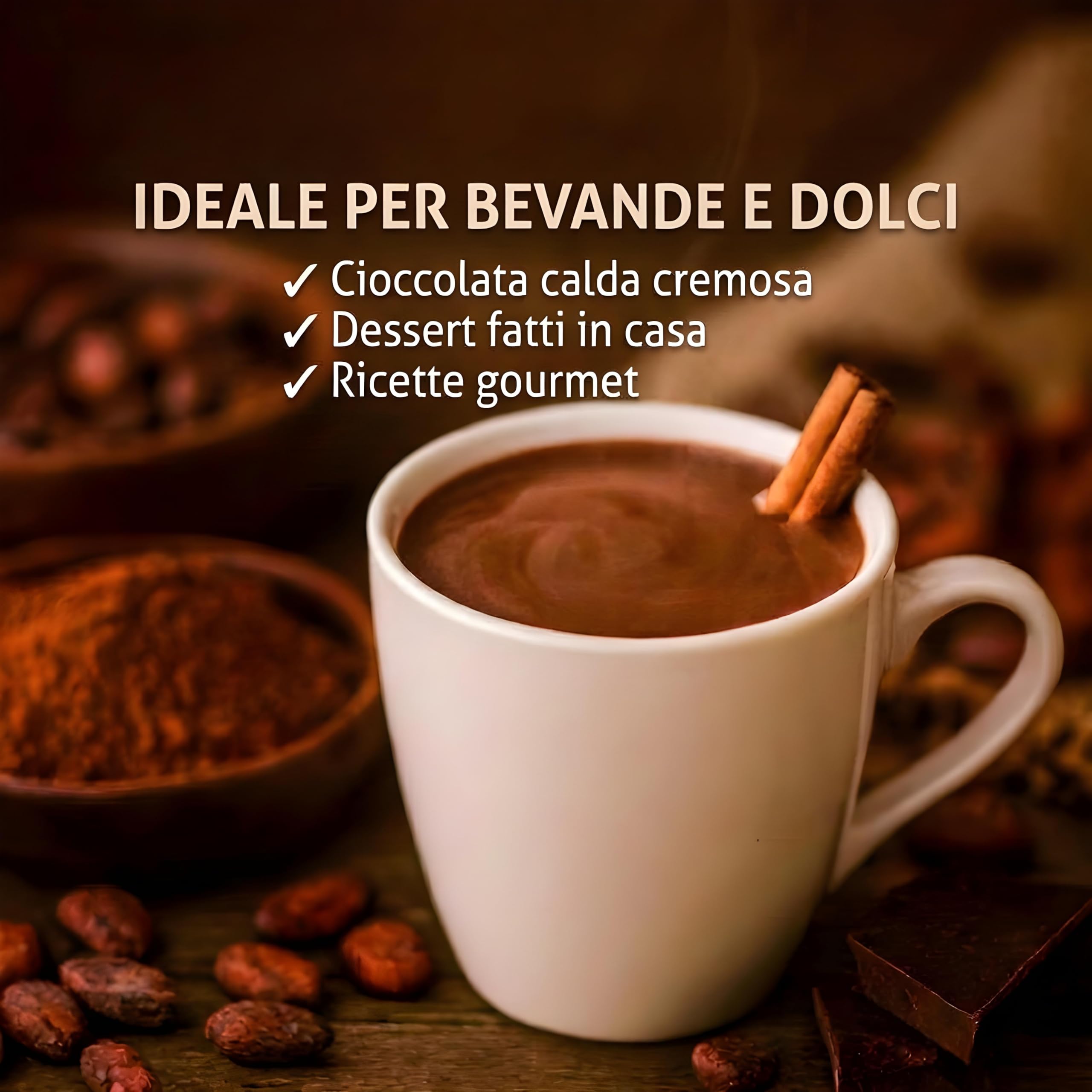 Cacao Amaro in Polvere 1 Kg Madagascar – 100% Puro Non Alcalinizzato – Gusto Intenso e Aromatico – Ideale per Dolci, Pasticceria e Bevande – Qualità Premium