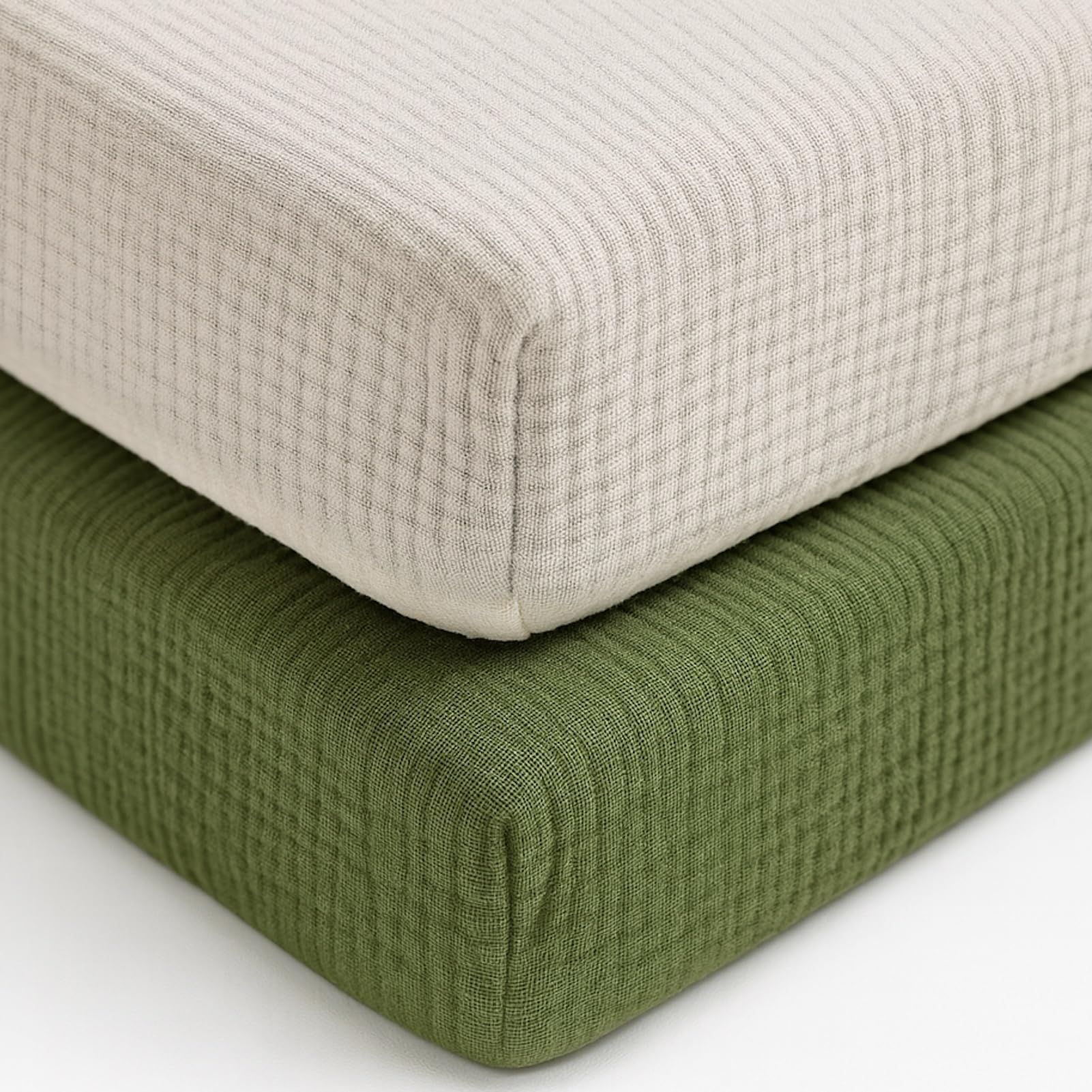 Paquete de 2 sábanas de Muselina para Cuna de 28 x 52 Pulgadas para niñas y niños, sábana Bajera Ajustable de Muselina de algodón Suave y acogedora, Ropa de Cama Bohemia de algodón