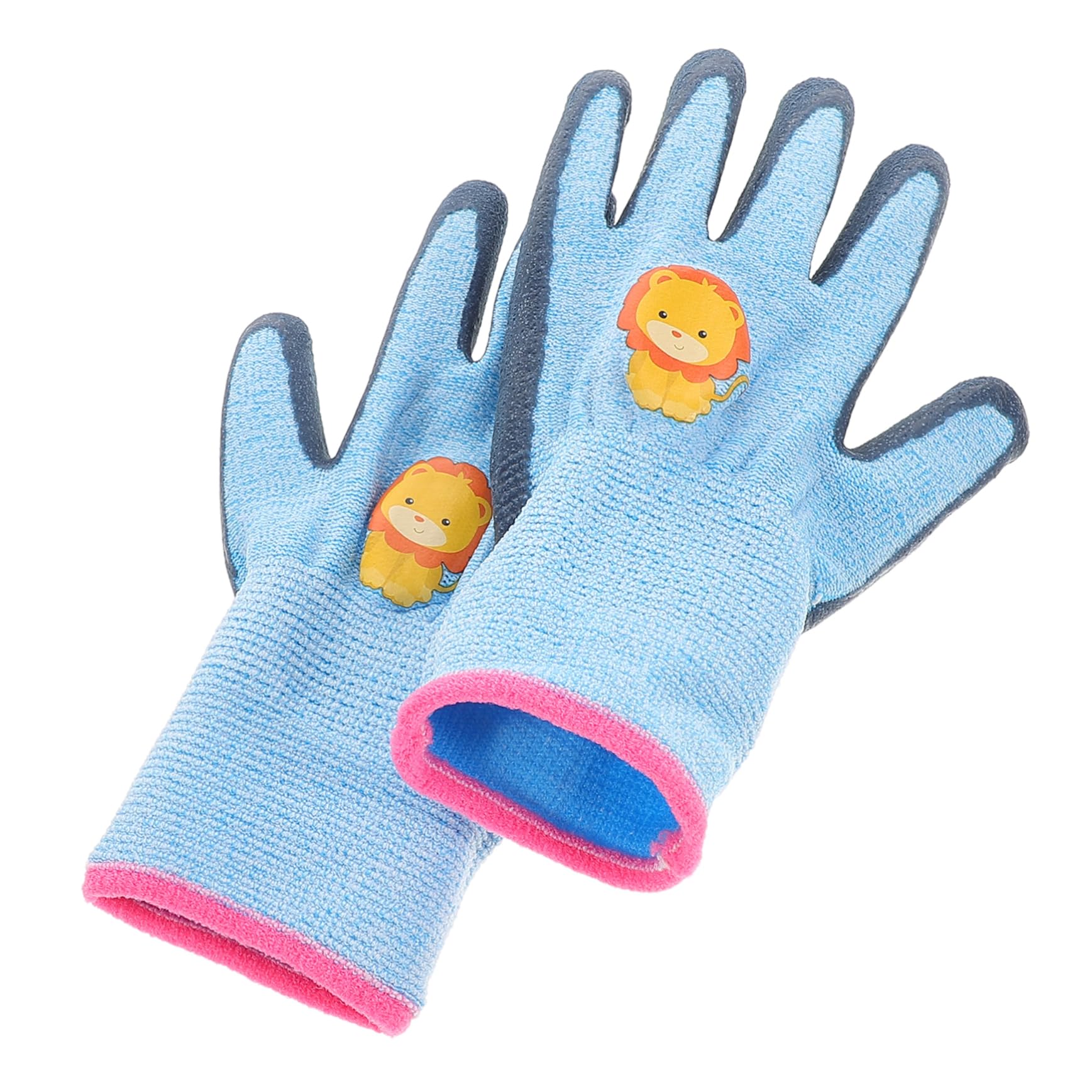 NOLITOY 1 Pair Gardening Gloves Elastic Cartoon Design Slip Resistant Wear Resistant for Outdoor Activities Like Camping Fishing and Work Protection for Ages