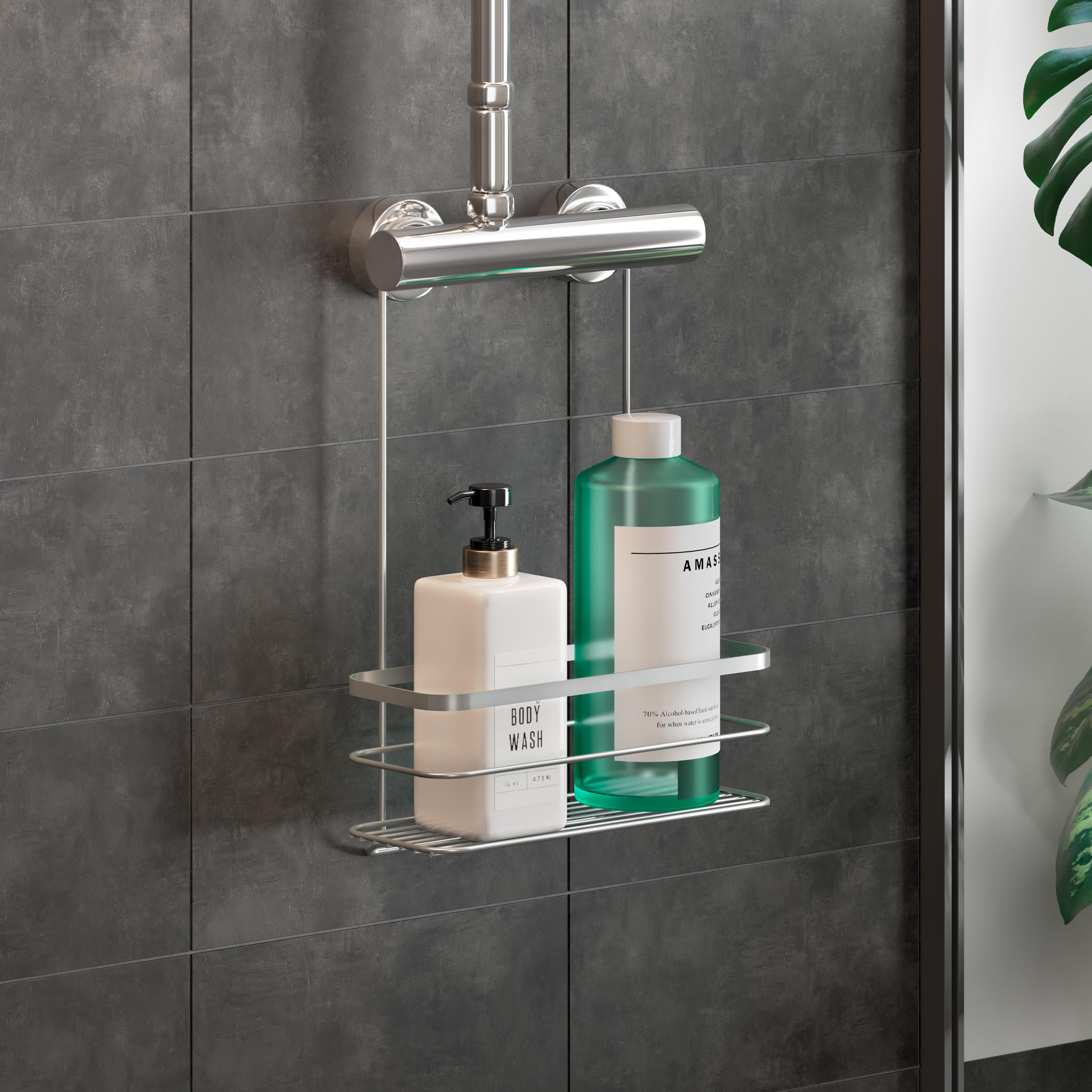 Metaltex Mensola doccia per asta doccia Origin Luxy, con gancio