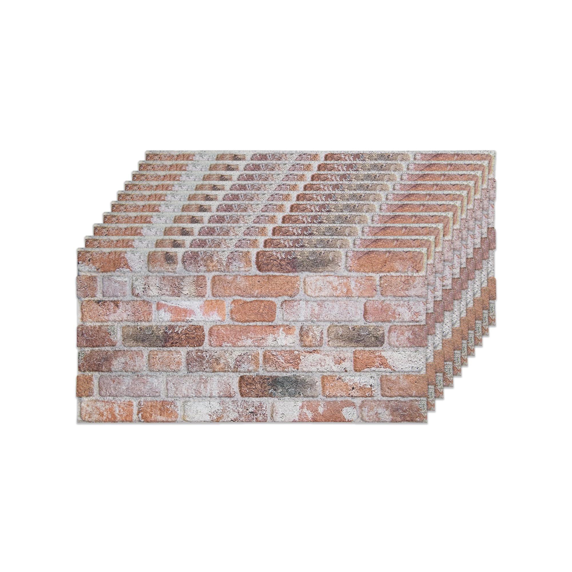 IZODEKOR Wall Panelling, Brick Effect Polystyrene 3D Wall Panels, Facing Stone Look for Kitchen, Bathroom, Balcony, Bedroom, Living Room, Kitchen Back Wall and Patio, Old Temple (10 x Panels) โ image 1