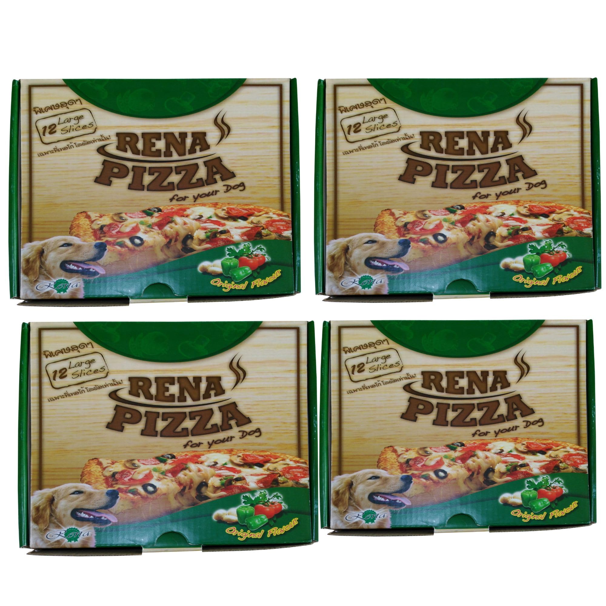 Rena Dog Pizza Treat Snacks, Chicken & Cheese Flavor, Delicious, Nutritious, Suitable for All Breeds, 12 Large Slices (Pack of 4) (B0CHS37BR9) Amazon Price History, Amazon Price Tracker