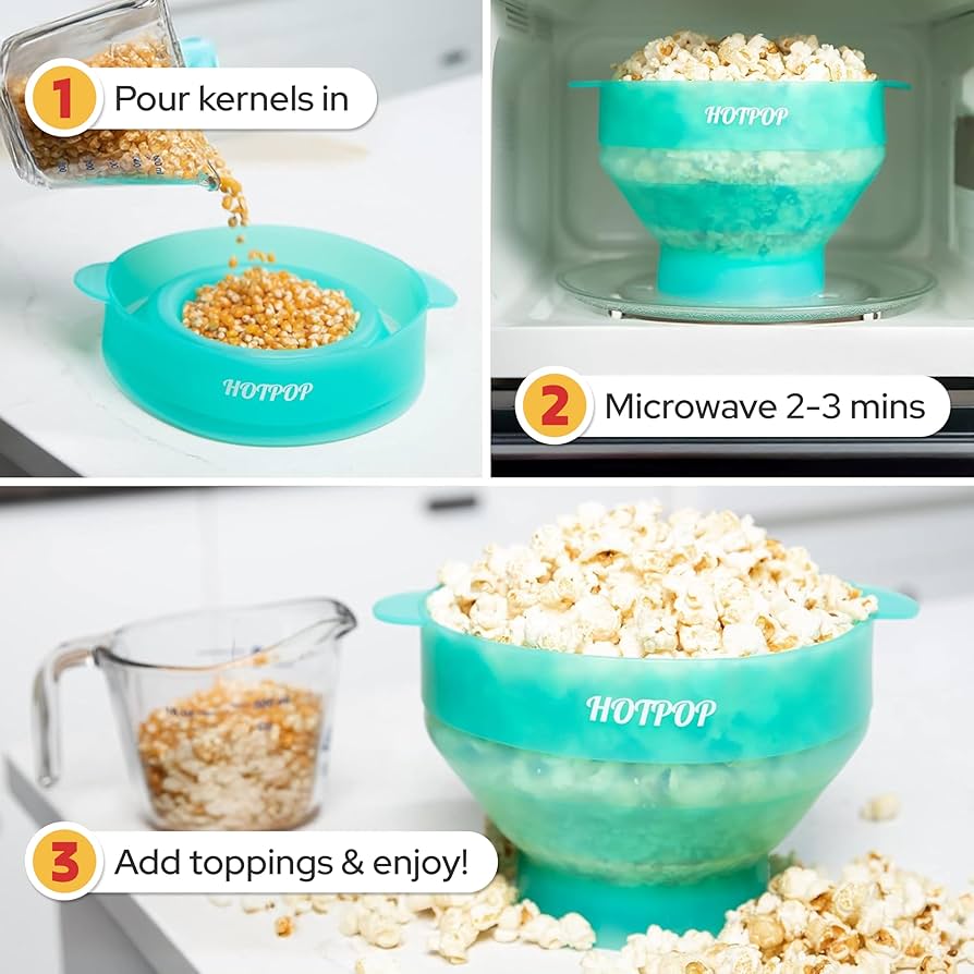 Amazon.com: The Original Hotpop Microwave Popcorn Popper, Silicone Amazon.com: The Original Hotpop Microwave Popcorn Popper, Silicone