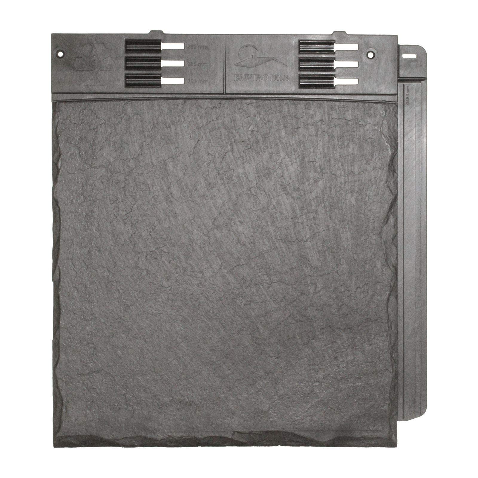 10 x Slate Grey Enviro Tile Slate Roof Lightweight Synthetic Plastic Roofing Conservatory Porch Garage Shed Shingle