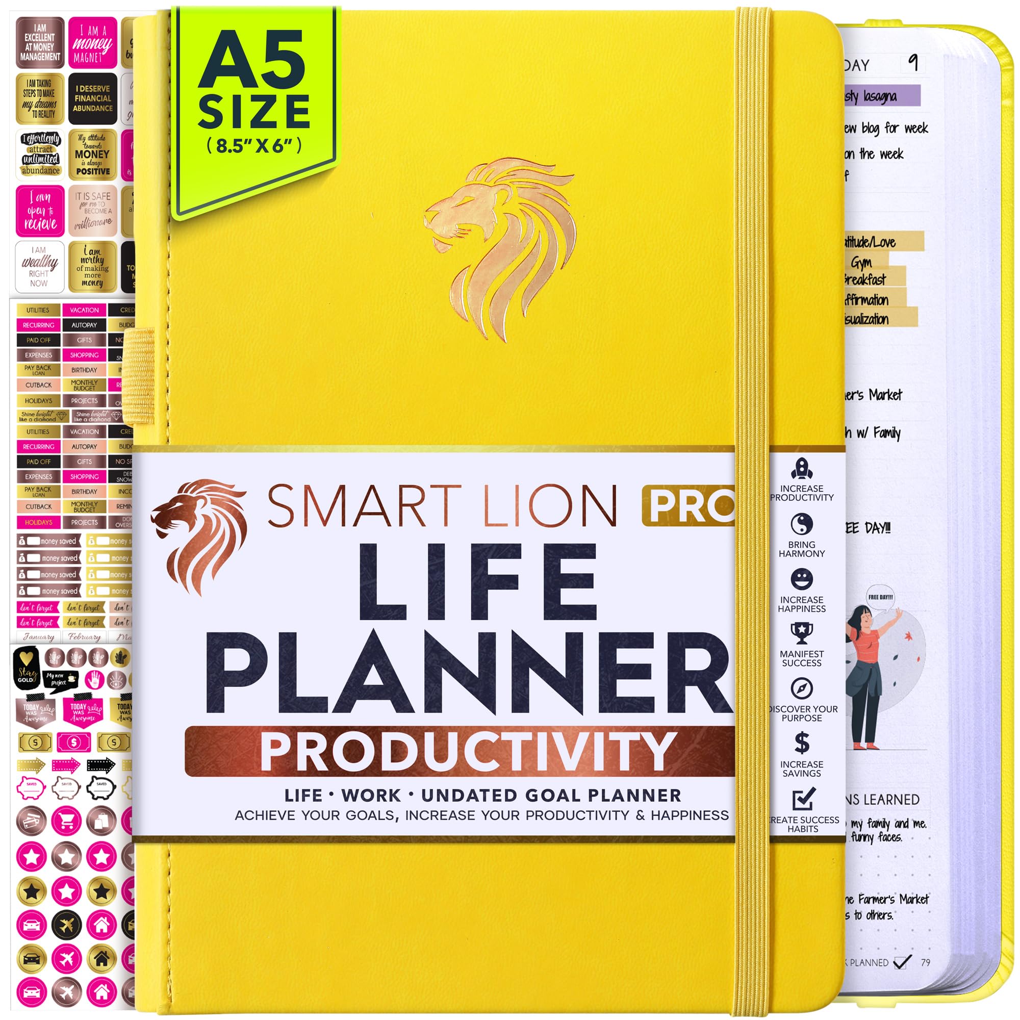 Undated Daily Weekly &amp; Monthly Planner with Budget Section