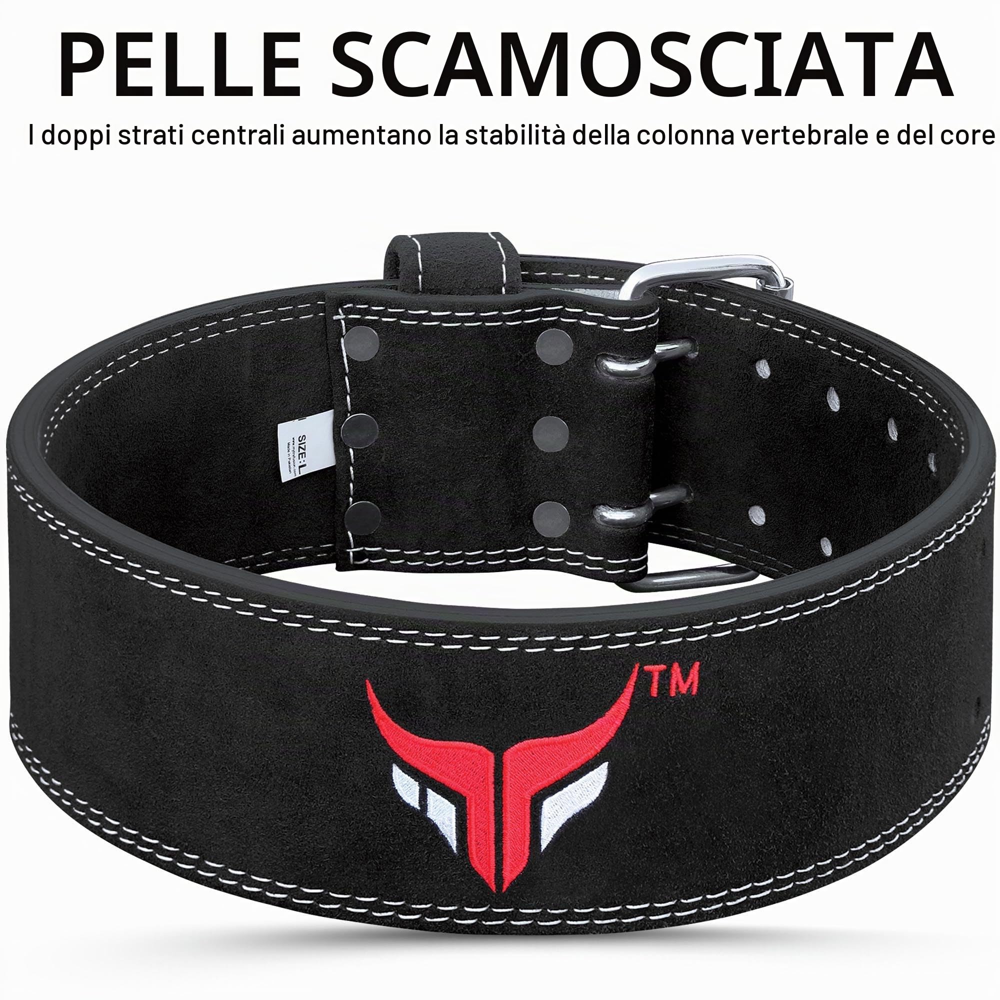 Mytra Fusion Power Weight Lifting Belt L4 Weight Training Leather Belt Power Belts for Squats Workout