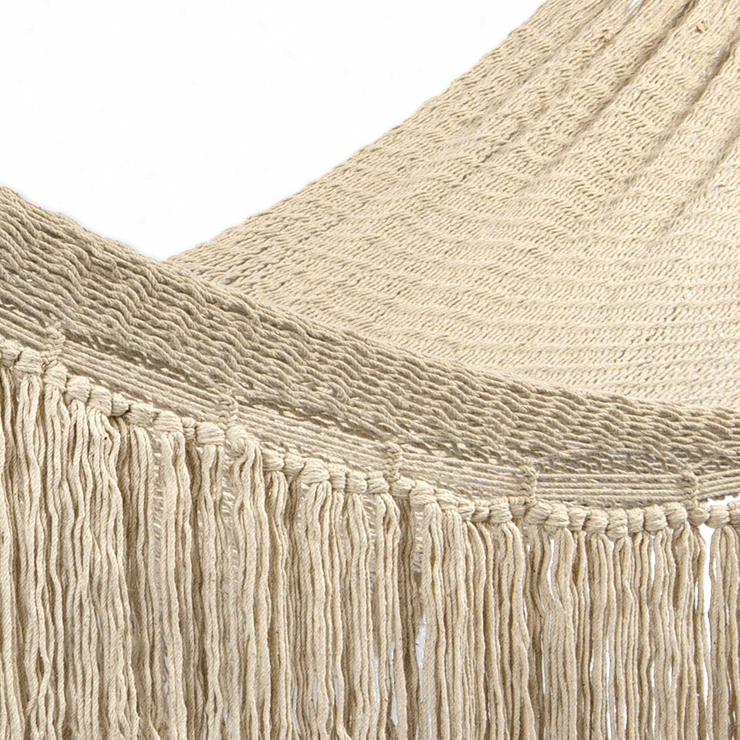 Novica Handmade Ivory Cascade Cotton Rope Hammock (Double)