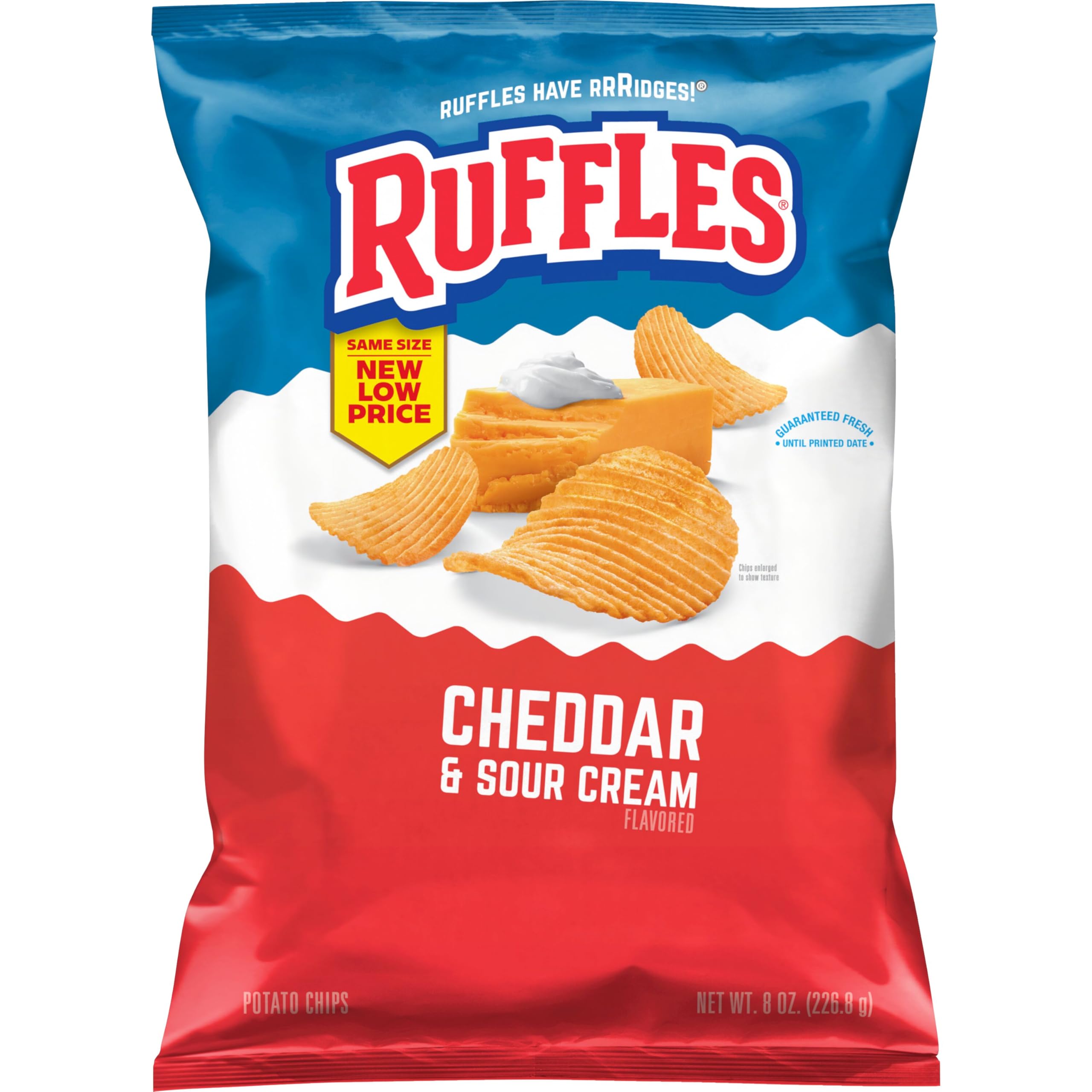 Potato Chips, Cheddar Cheese & Sour Cream, 8 Ounce