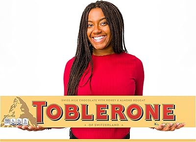 Toblerone Swiss Milk Chocolate Giant Candy Bar with Honey and Almond Nougat, 9 lb 14.7 oz