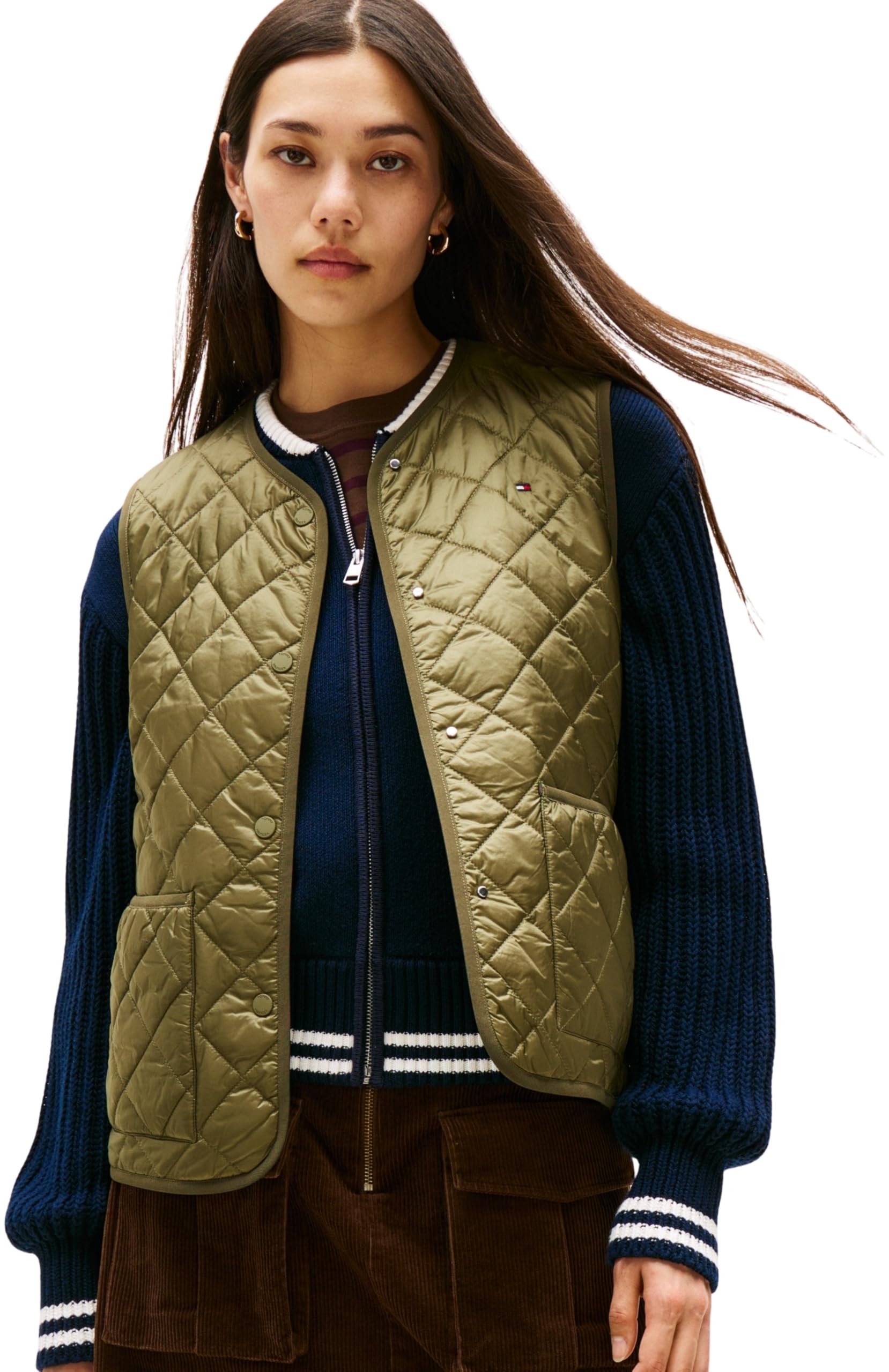 Tommy Hilfiger Damen Lw Padded Reg Quilted Vest Ww0ww47289 Weste