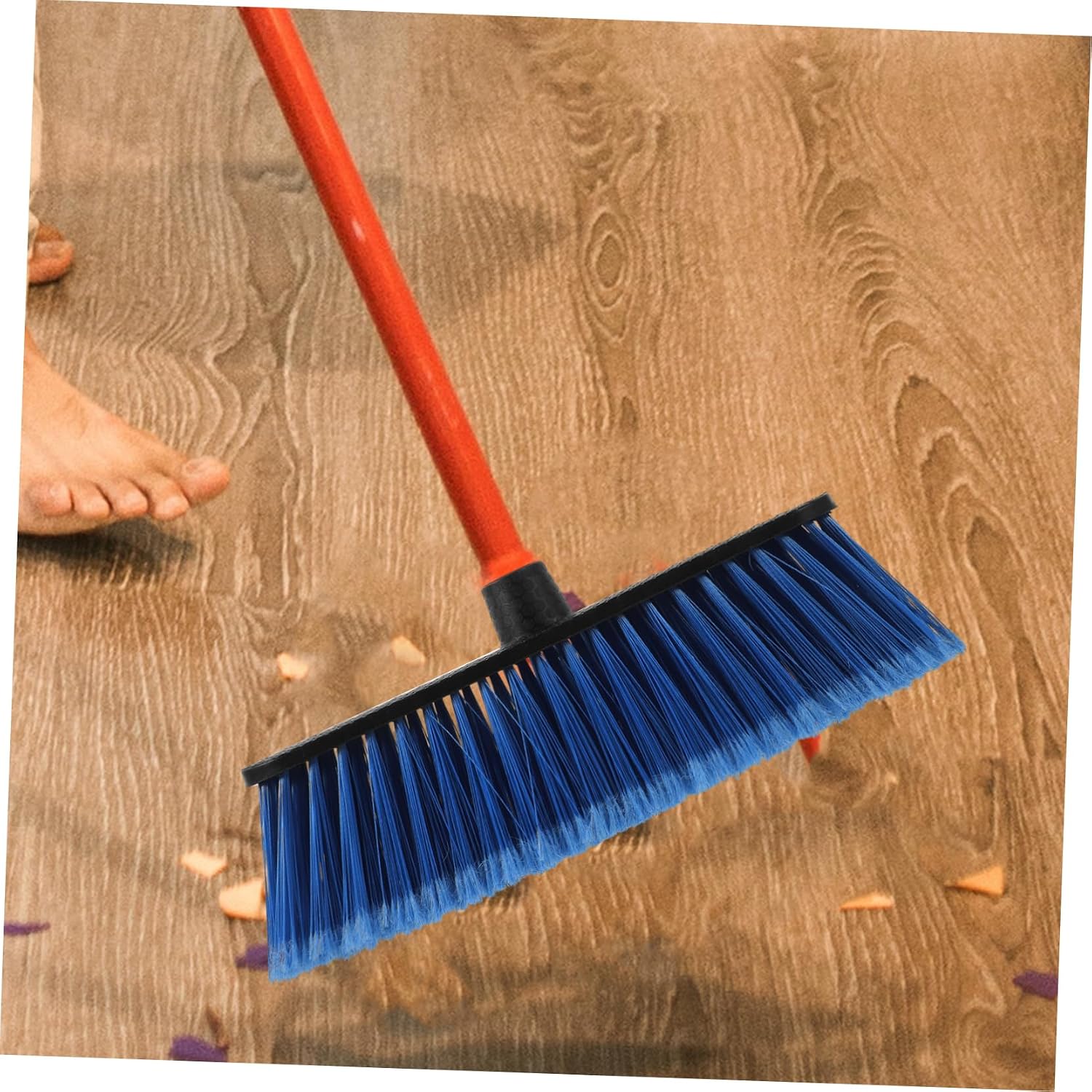 Household Plastic Broom Head Replacement Durable Cleaning Brush for Home Floor Bathroom and Pet Hair Cleaning Easy to Install Portable Plastic Material Suitable for All