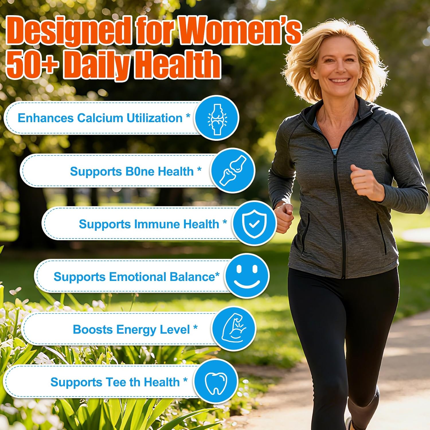 Vitamin D3 K2 Gummies Supplement for Women 50+: Organic Vitamin D3 5000 IU + K2 (MK-7) 120 mcg with 500mg Omega-3, 400mg Calcium, CoQ10 for Immune Health - Extra Strength for Adults(120Count)