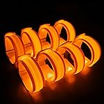 KIRALUMI 8 PCS LED Glow Bracelets, Light Up Wristbands - Halloween Glow in The Dark Party Bracelets Favors Supplies for Christmas, Concerts, Festivals, Game Prizes, Sports, Rave AccessoriesOrange
